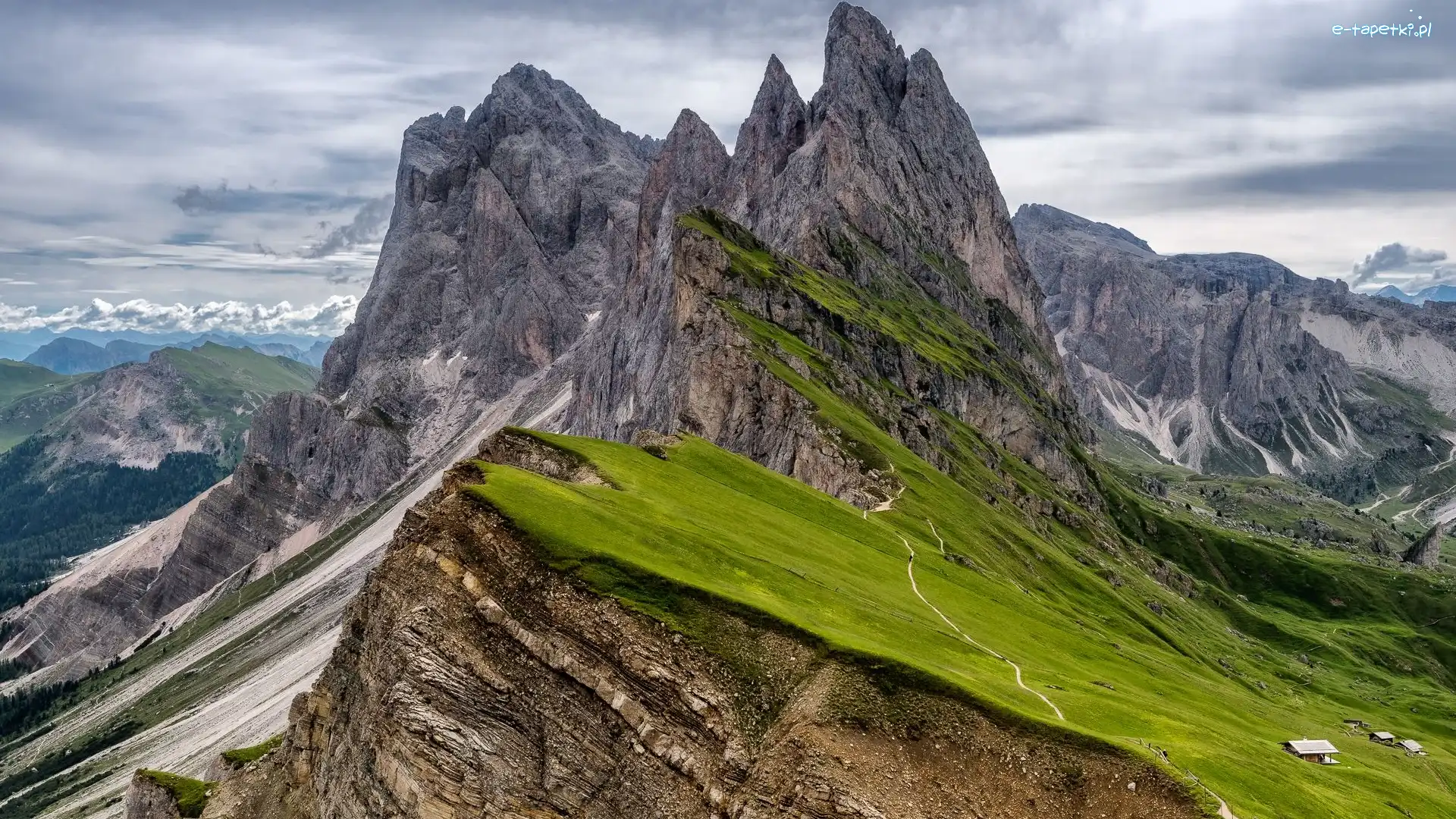 Włochy, Góry, Południowy Tyrol, Szczyt Seceda, Dolomity