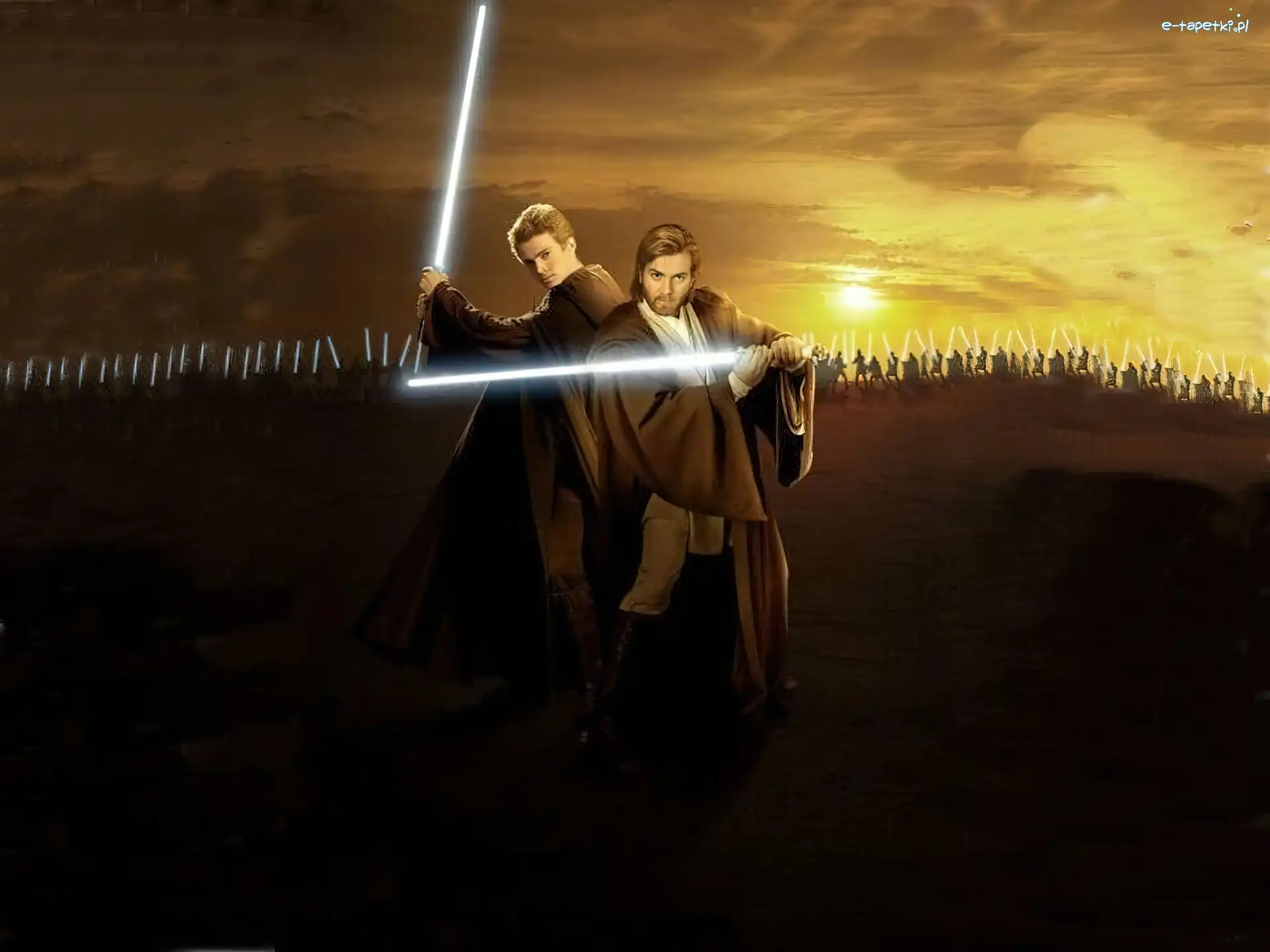 aktorzy, pole, mężczyźni, laser, niebo, Star Wars