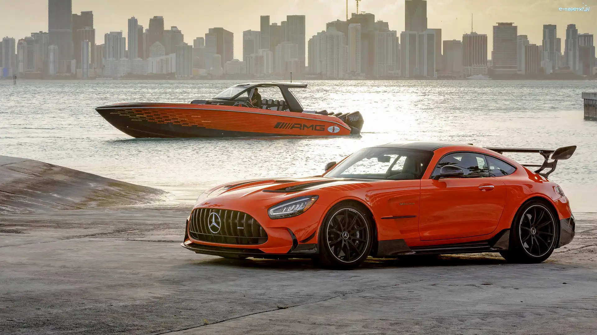 Motorówka, Mercedes-AMG GT Black Series, Pomarańczowy