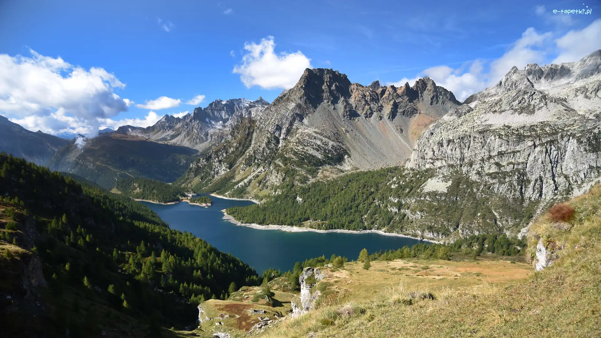 Drzewa, Jezioro, Góry