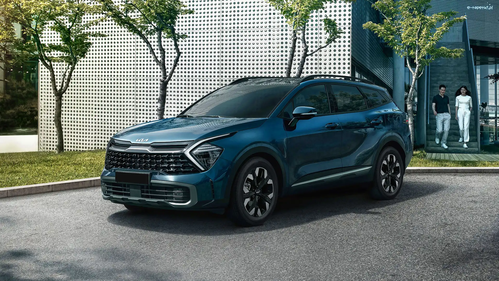 Ciemnozielona, Kia Sportage