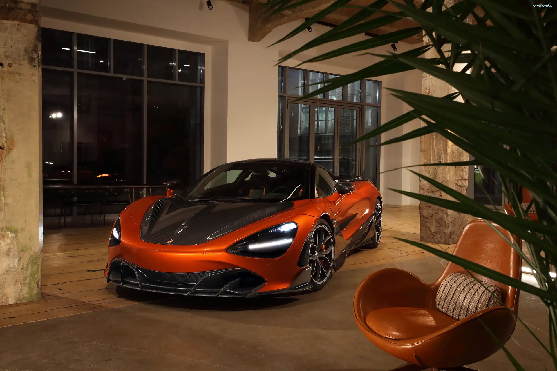 McLaren 720S Fury, Salon, 2020, Pomarańczowy