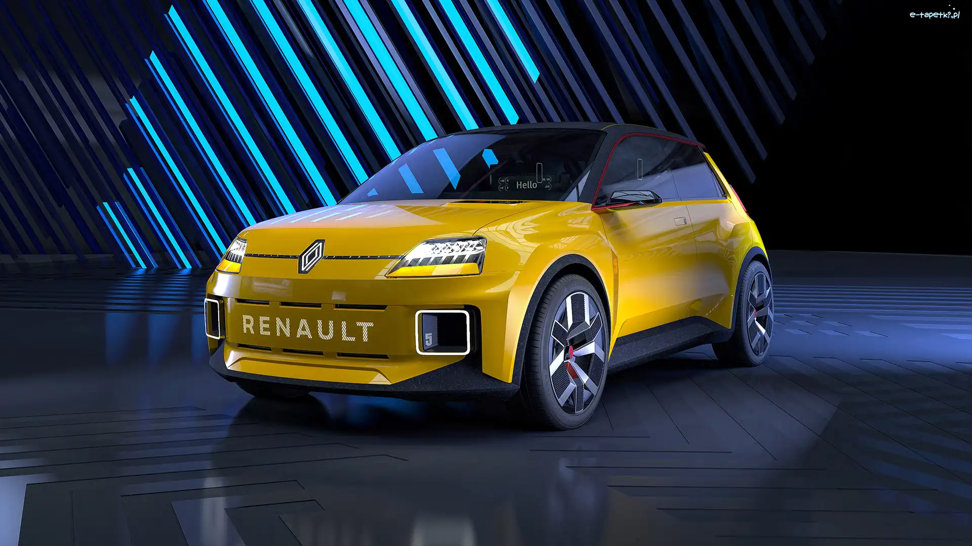 Concept, 3D, Żółty, Renault 5