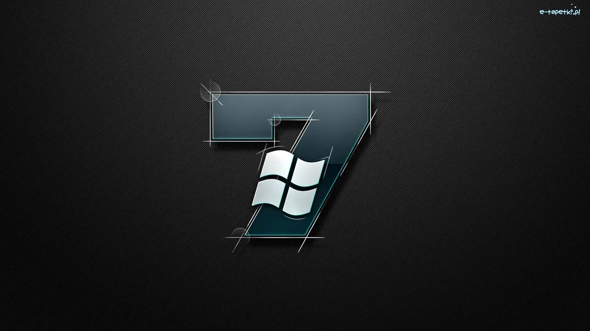 Windows 7, Tło, Szare, Logo