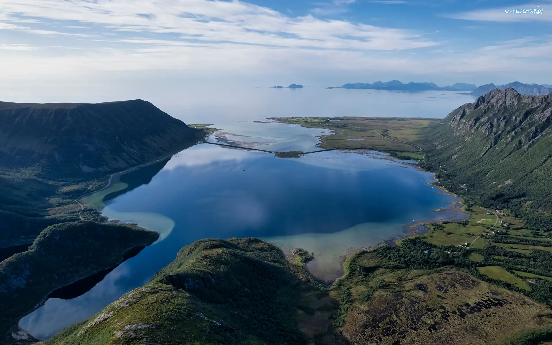 Norwegia, Zatoka, Lofoty, Morze Norweskie, Góry