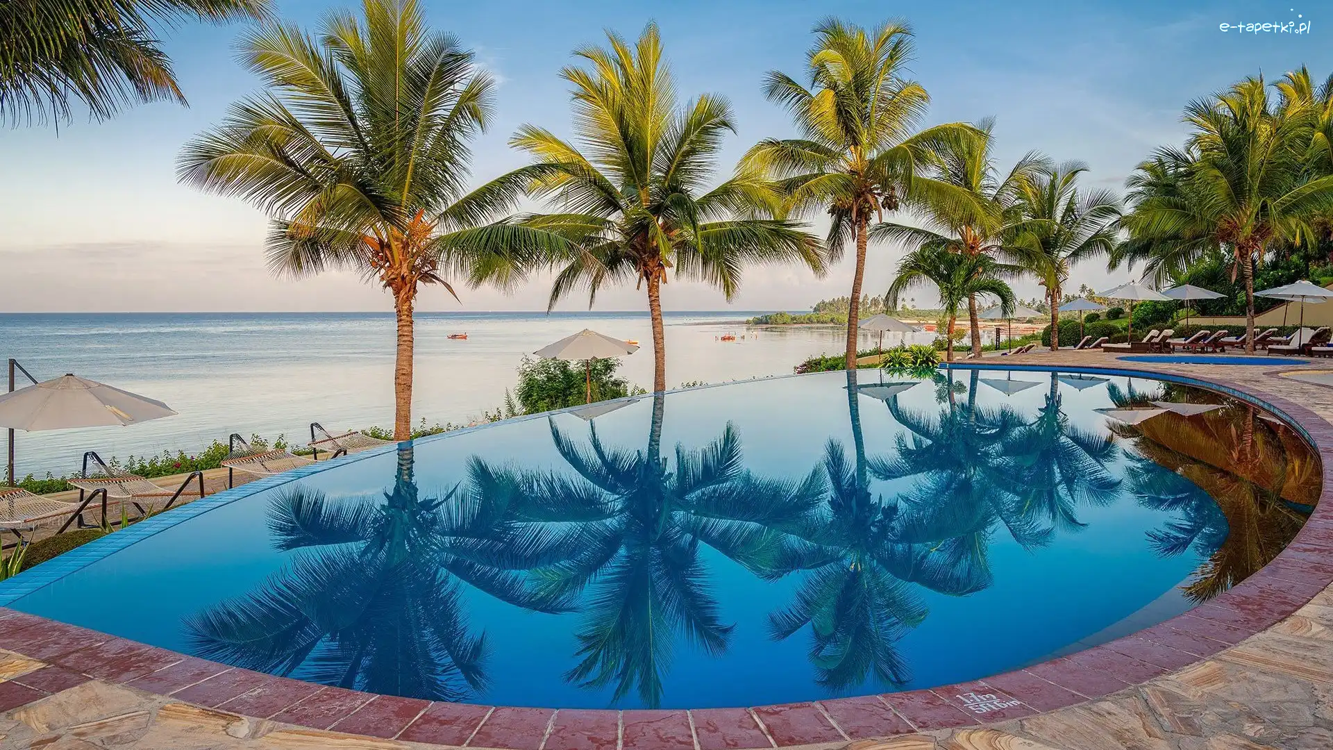 Tanzania, Hotel, Sea Cliff Resort Spa, Basen, Palmy, Wyspa Zanzibar, Mangapwani