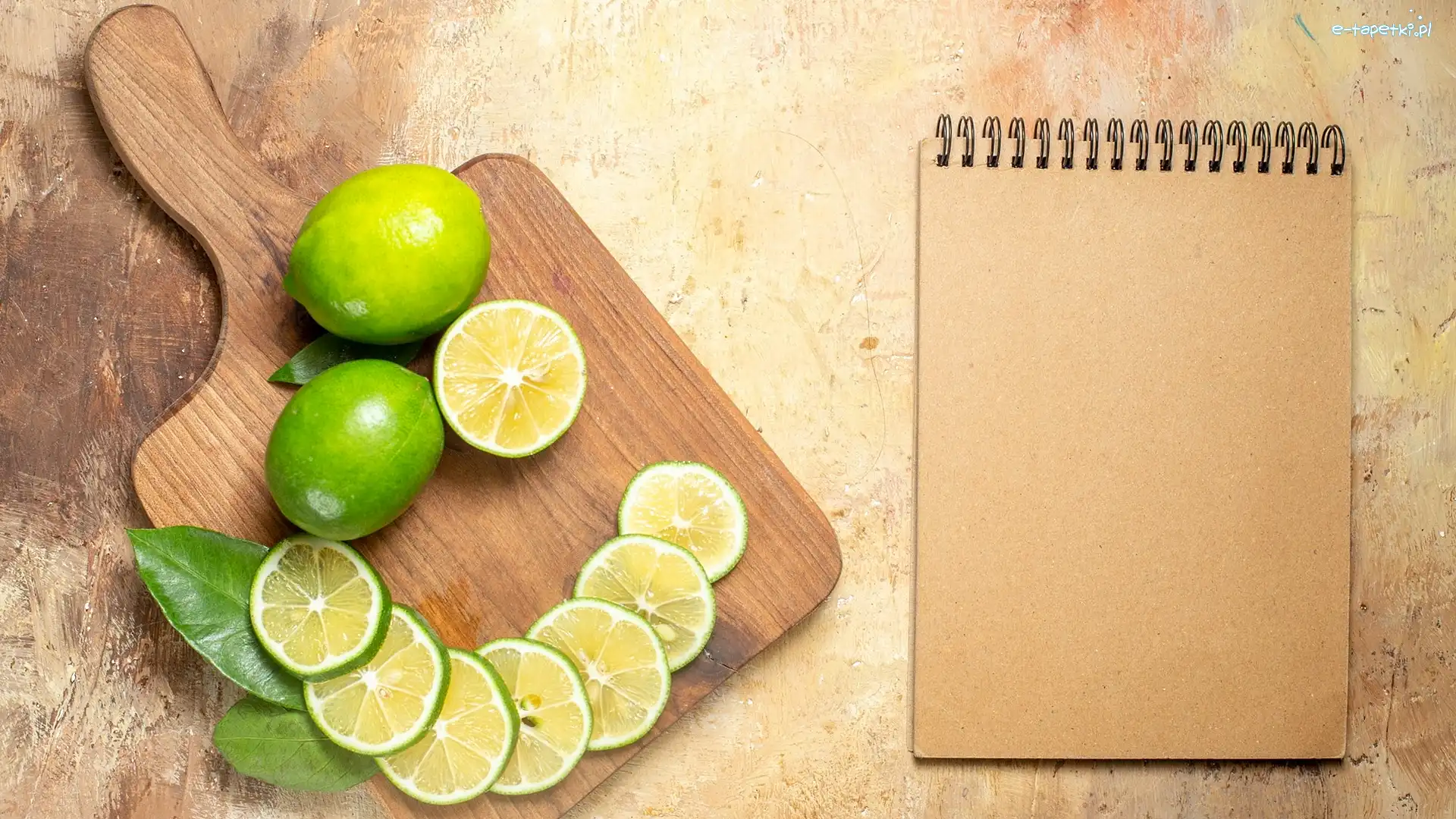 Plastry, Notes, Deska, Limonki