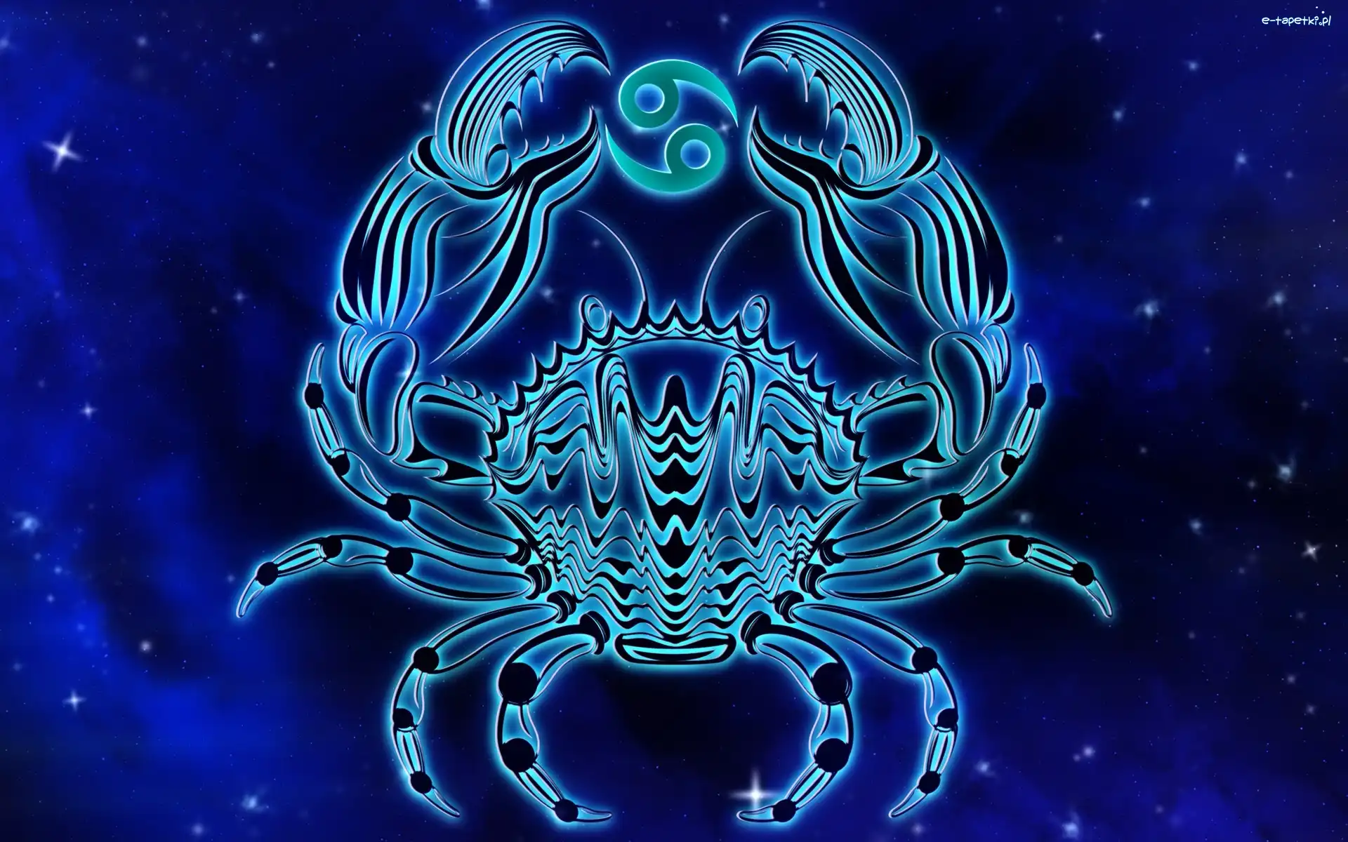 Niebieskie tło, Rak, Znak zodiaku