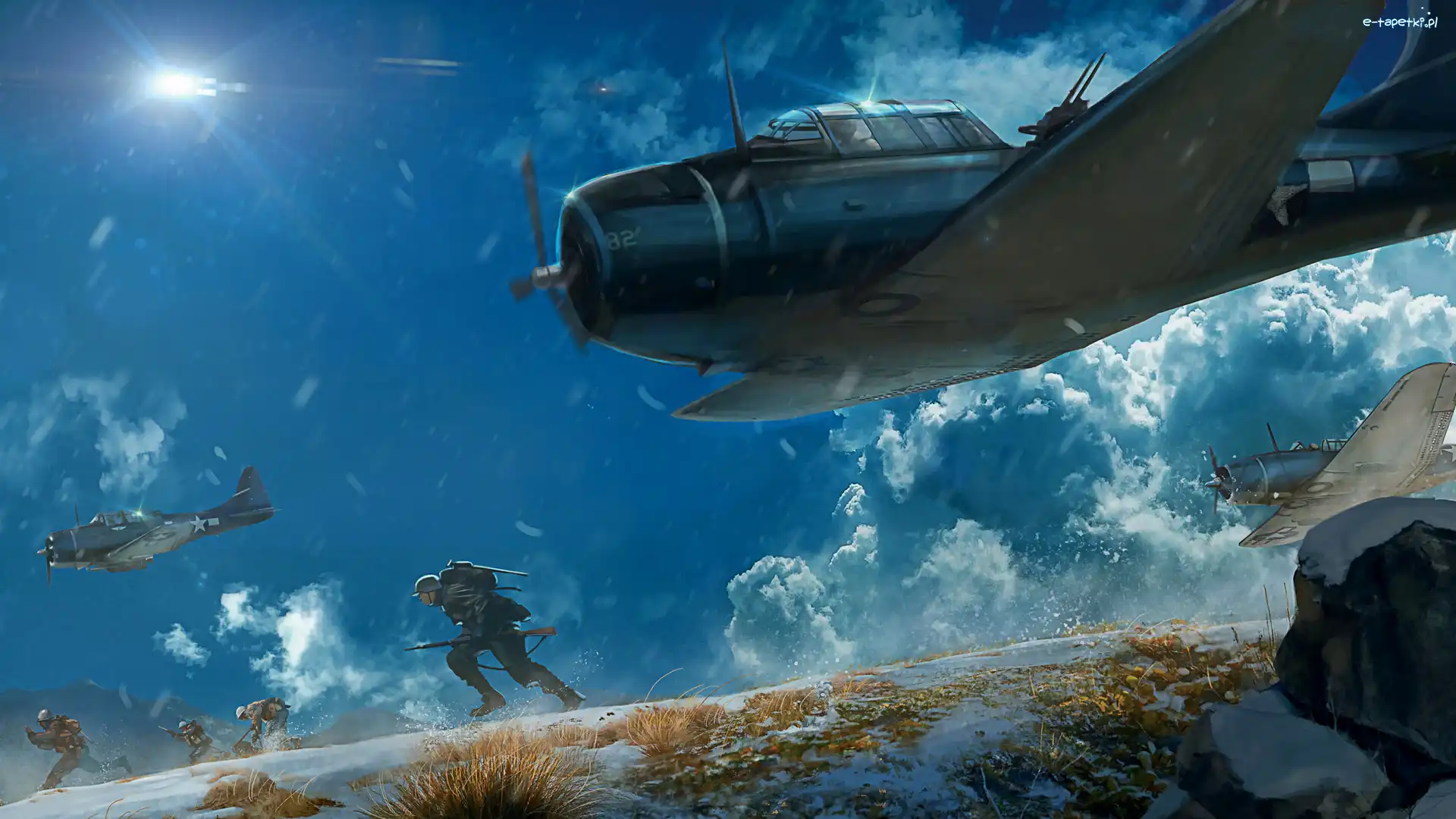 Walka, Piechota, Samoloty, Natarcie, Battlefield 5, Gra