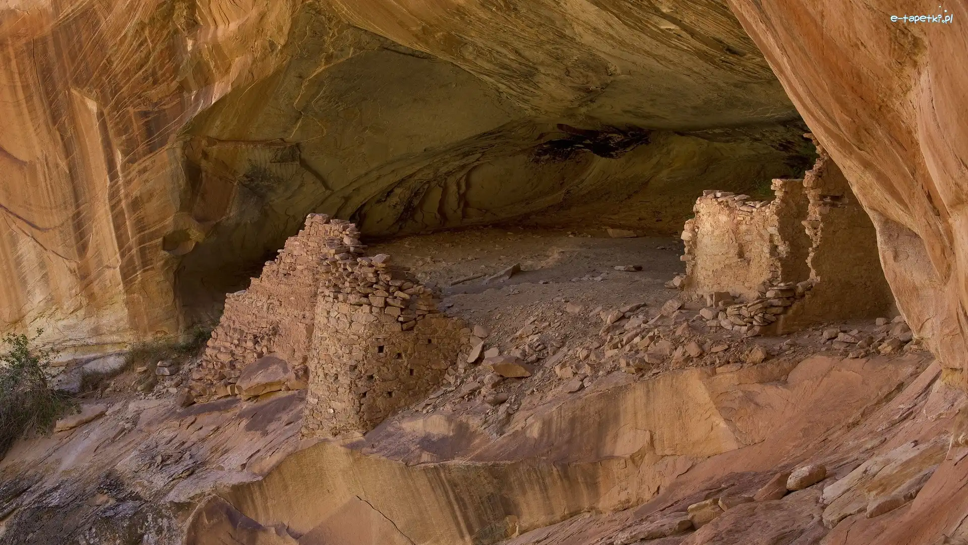 Skała, Ruiny Butler Wash, Comb Ridge, Stany Zjednoczone, Utah