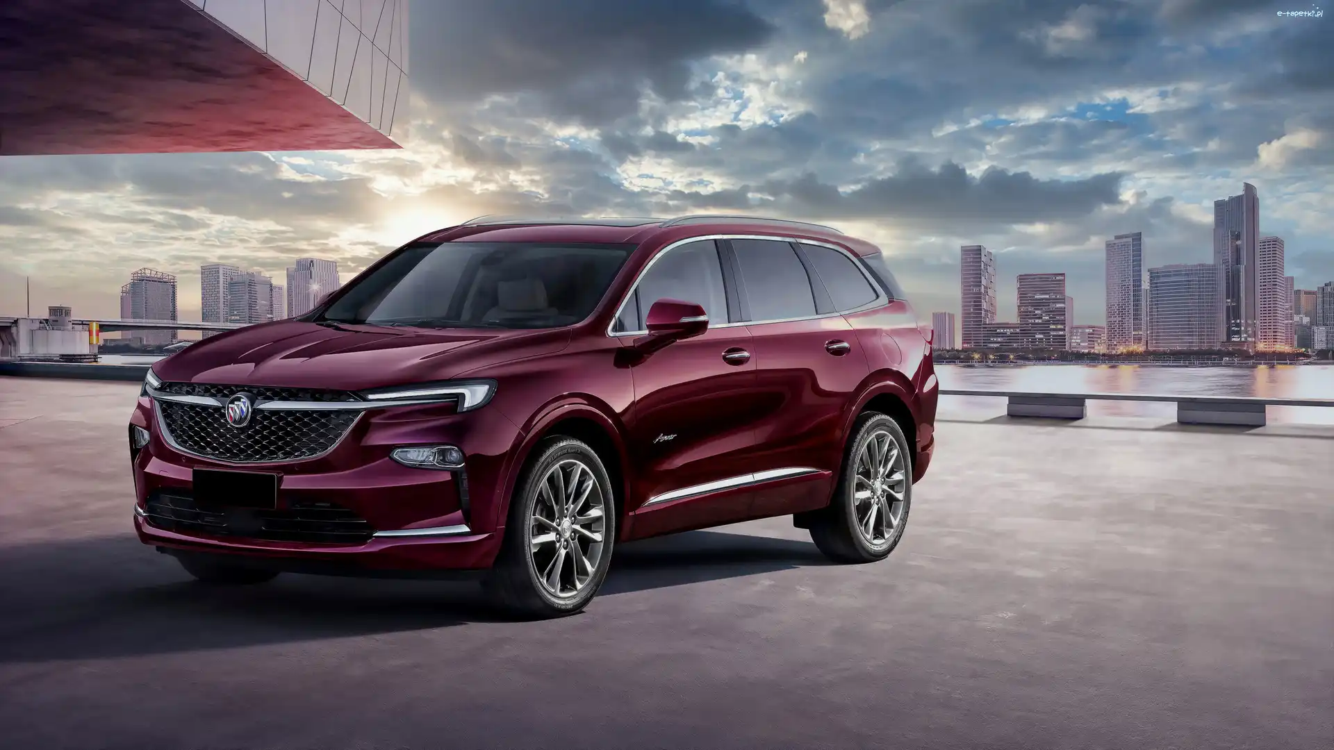 2021, Buick Enclave Avenir, Wiśniowy