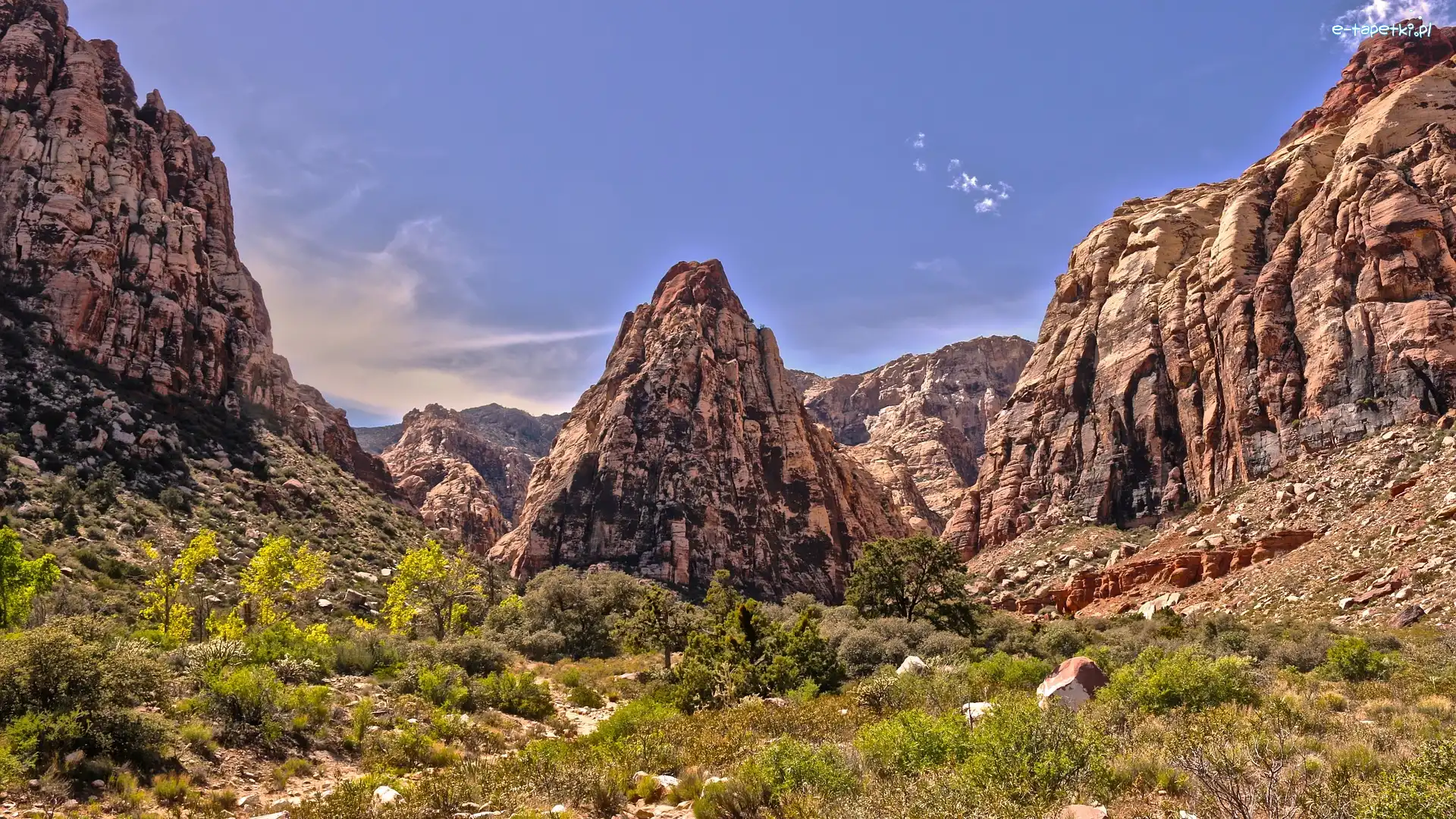 Góry, Red Rock Canyon National Conservation Area, Rezerwat przyrody, Skały, Stan Nevada, Stany Zjednoczone