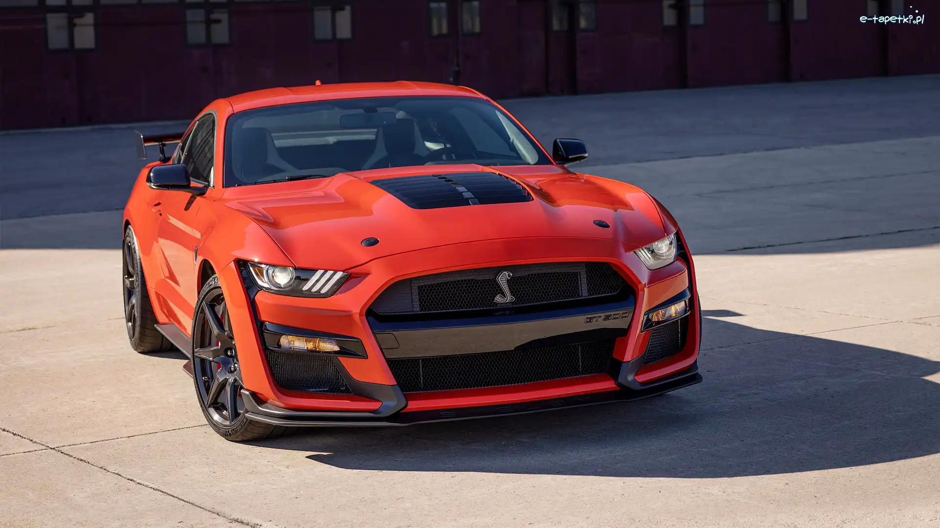 Przód, Ford Mustang Shelby GT500, Czerwony
