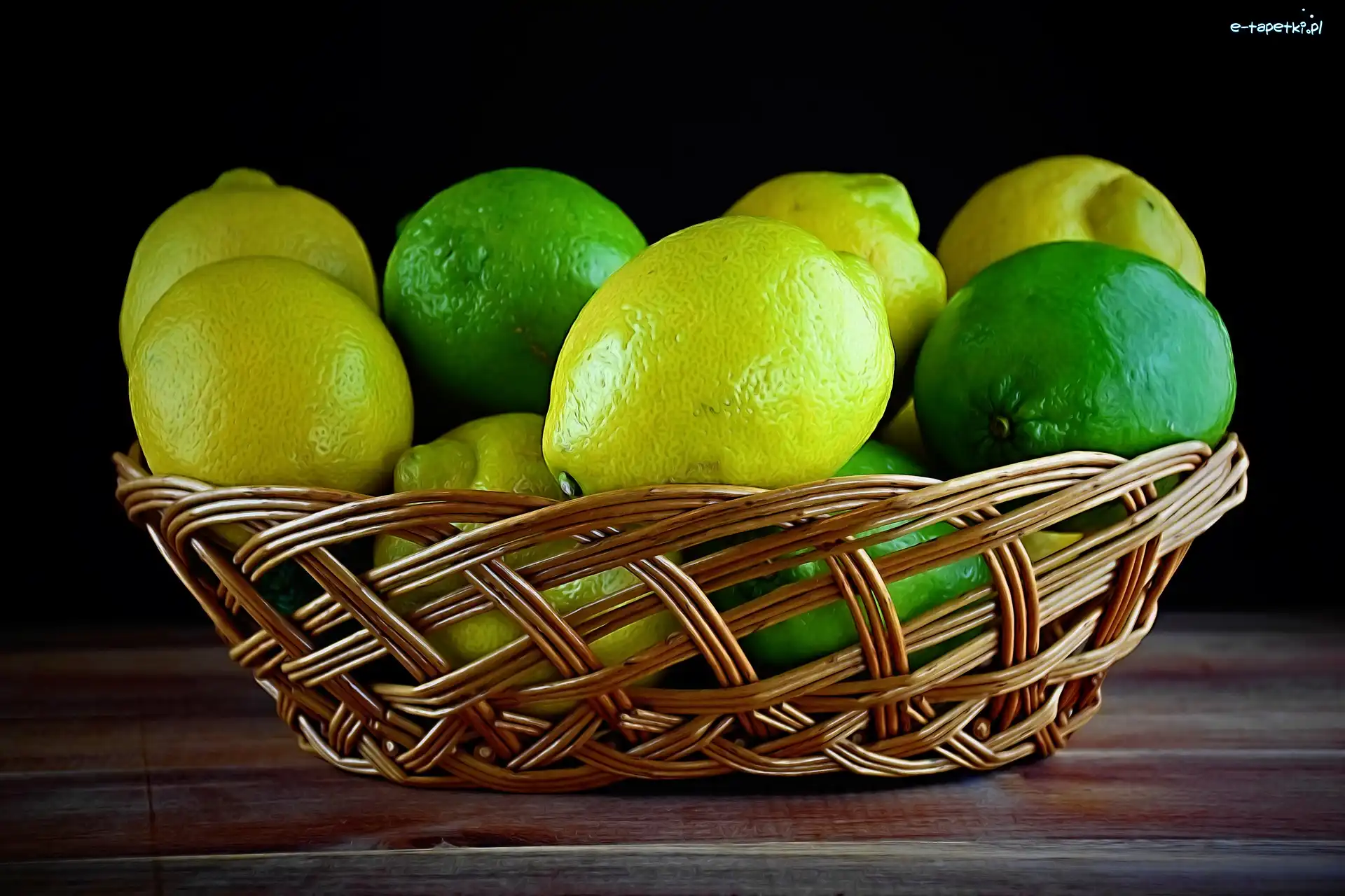 Owoce, Cytryny, Cytrusy, Koszyk, Limonka