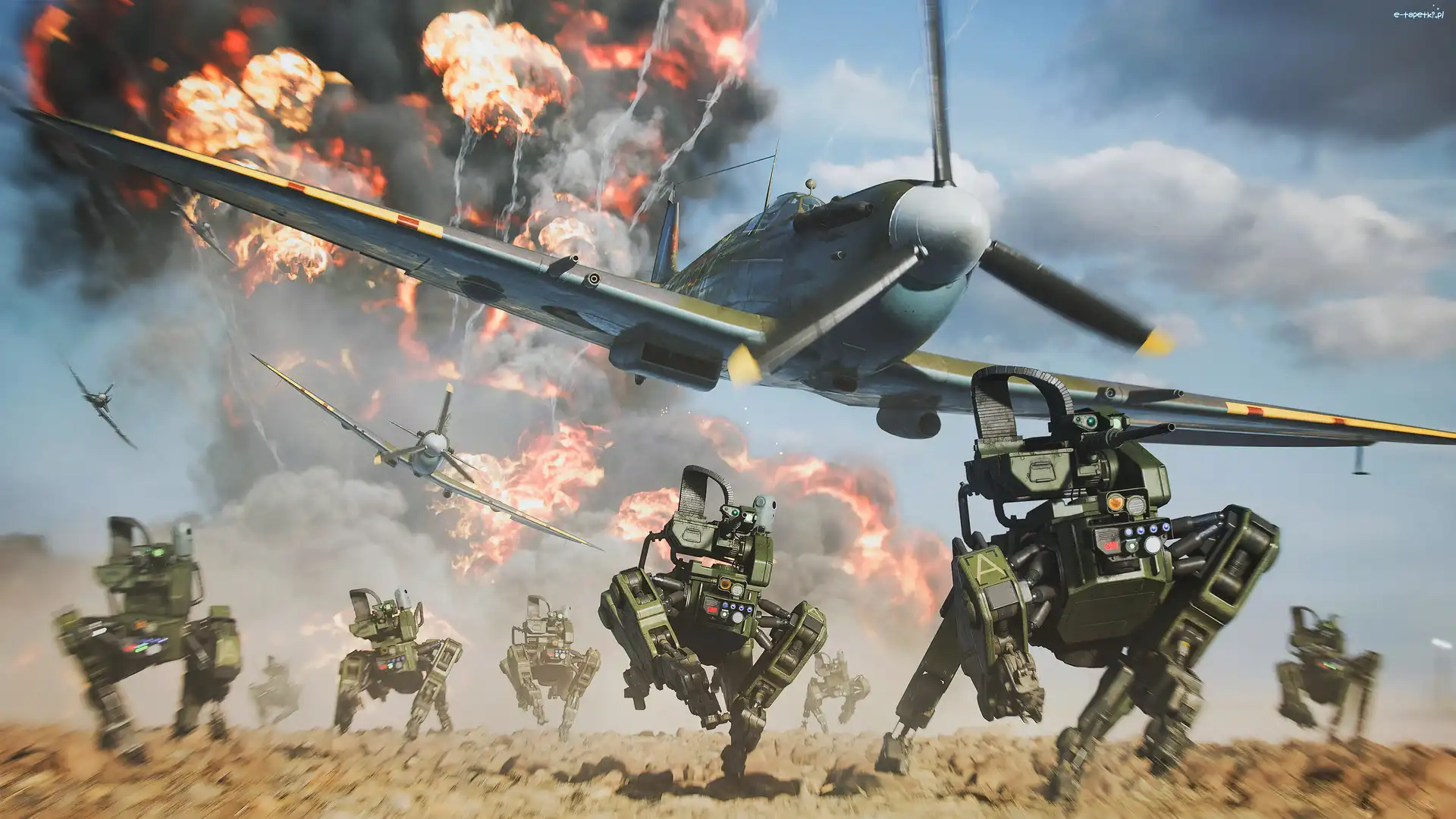 Gra, Samoloty, Battlefield 2042, Natarcie, Roboty