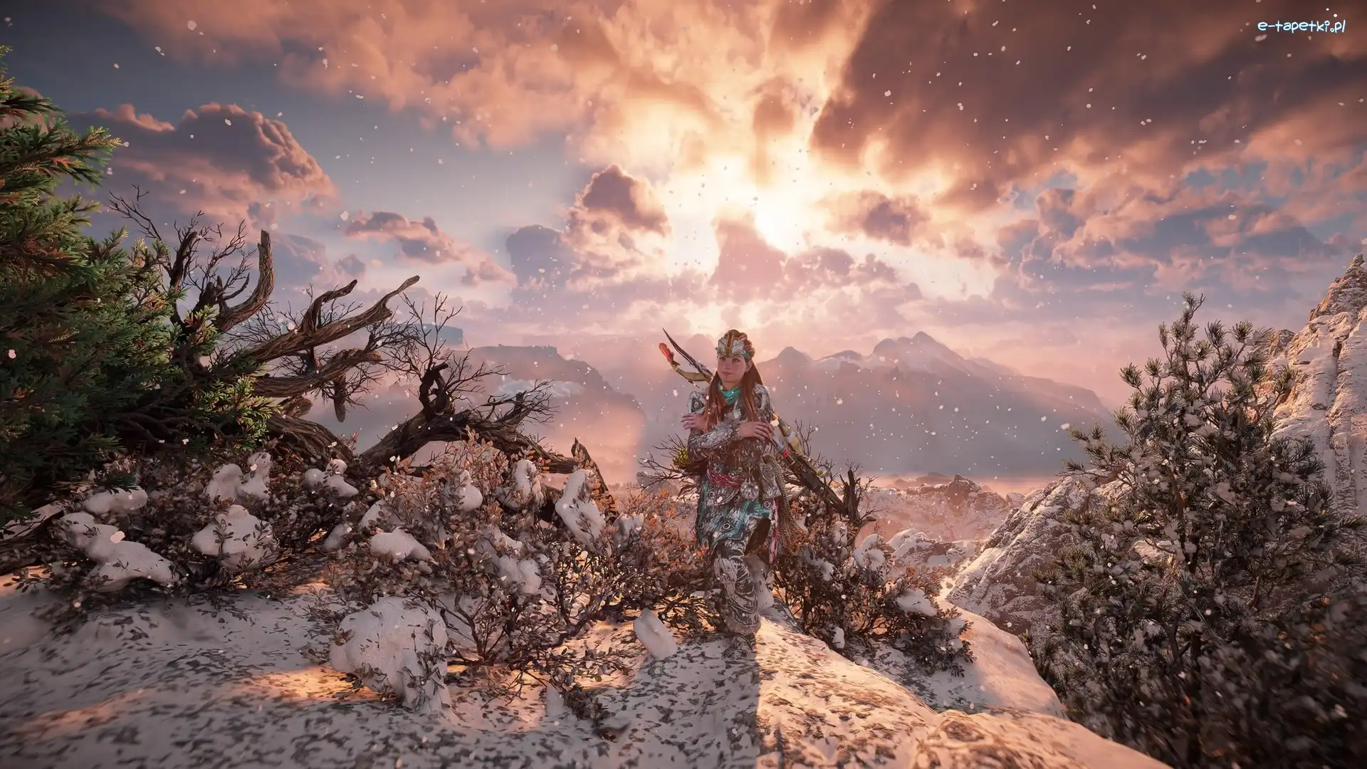 Gra, Dziewczyna, Horizon Zero Dawn, Góry, Aloy
