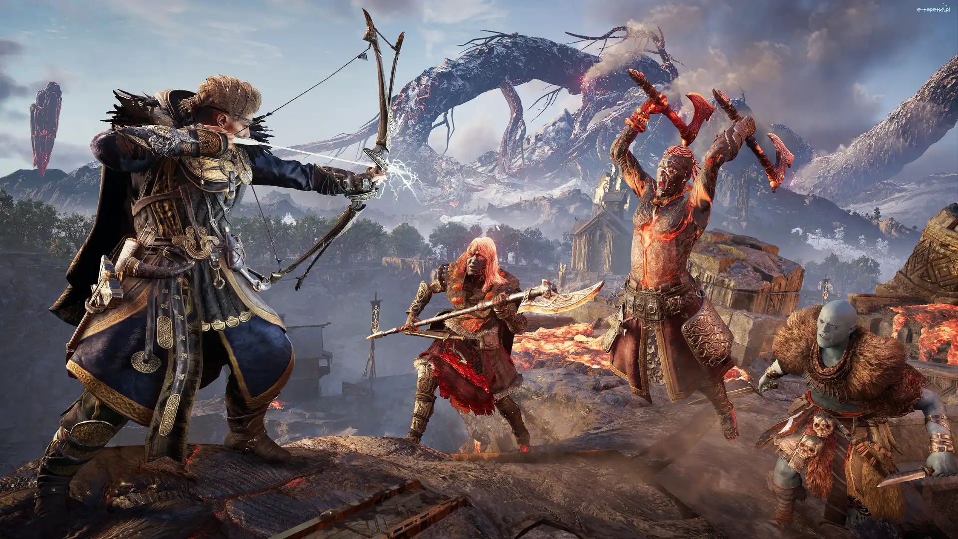 Walka, Assassins Creed Valhalla, Gra, Postacie