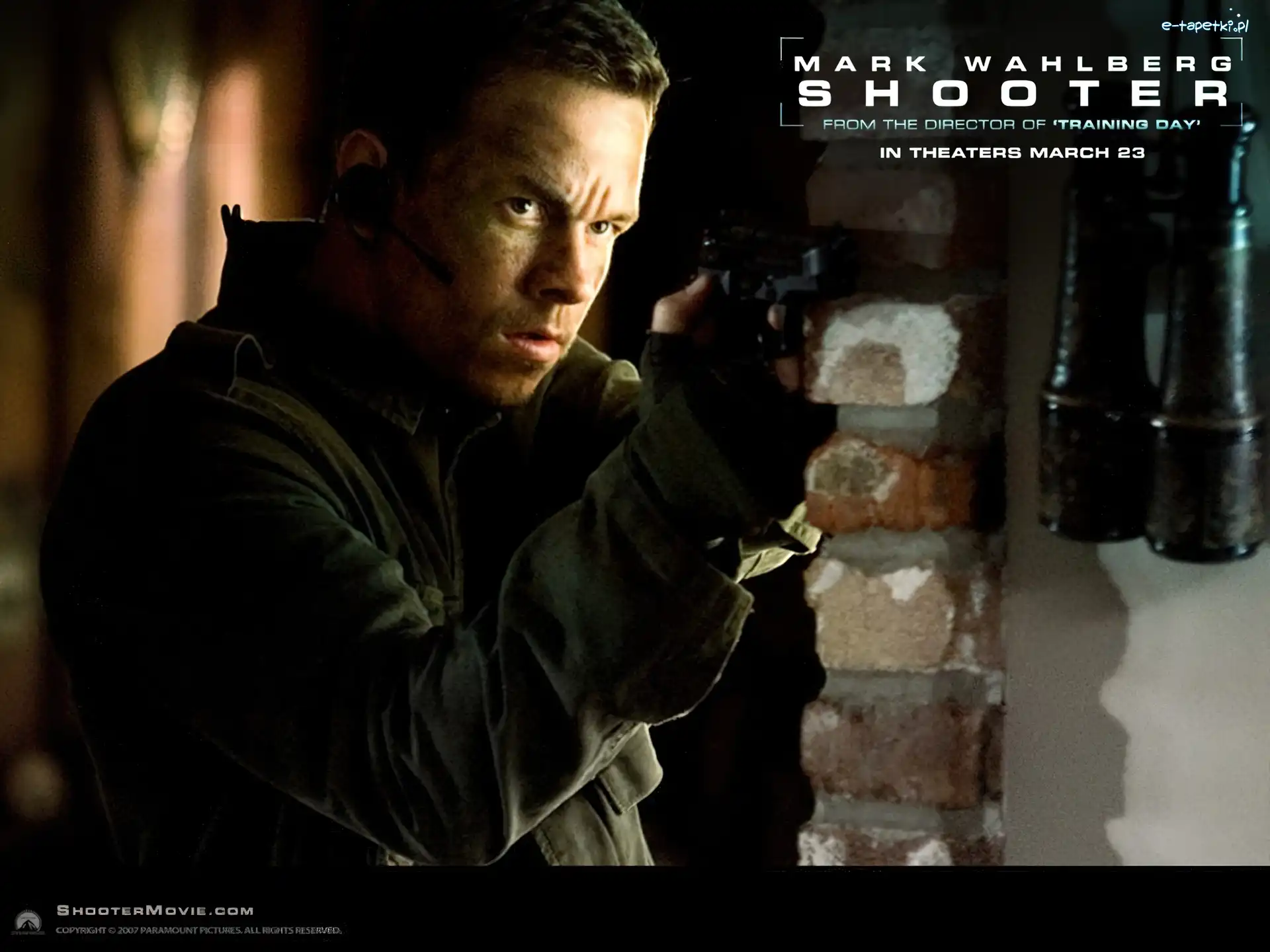 lornetka, strzelec, mur, Aktor, Shooter, Mark Wahlberg
