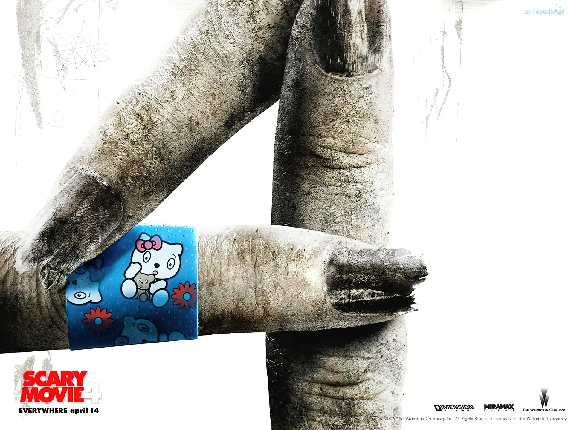 palce, plaster, liczba, Scary Movie 4