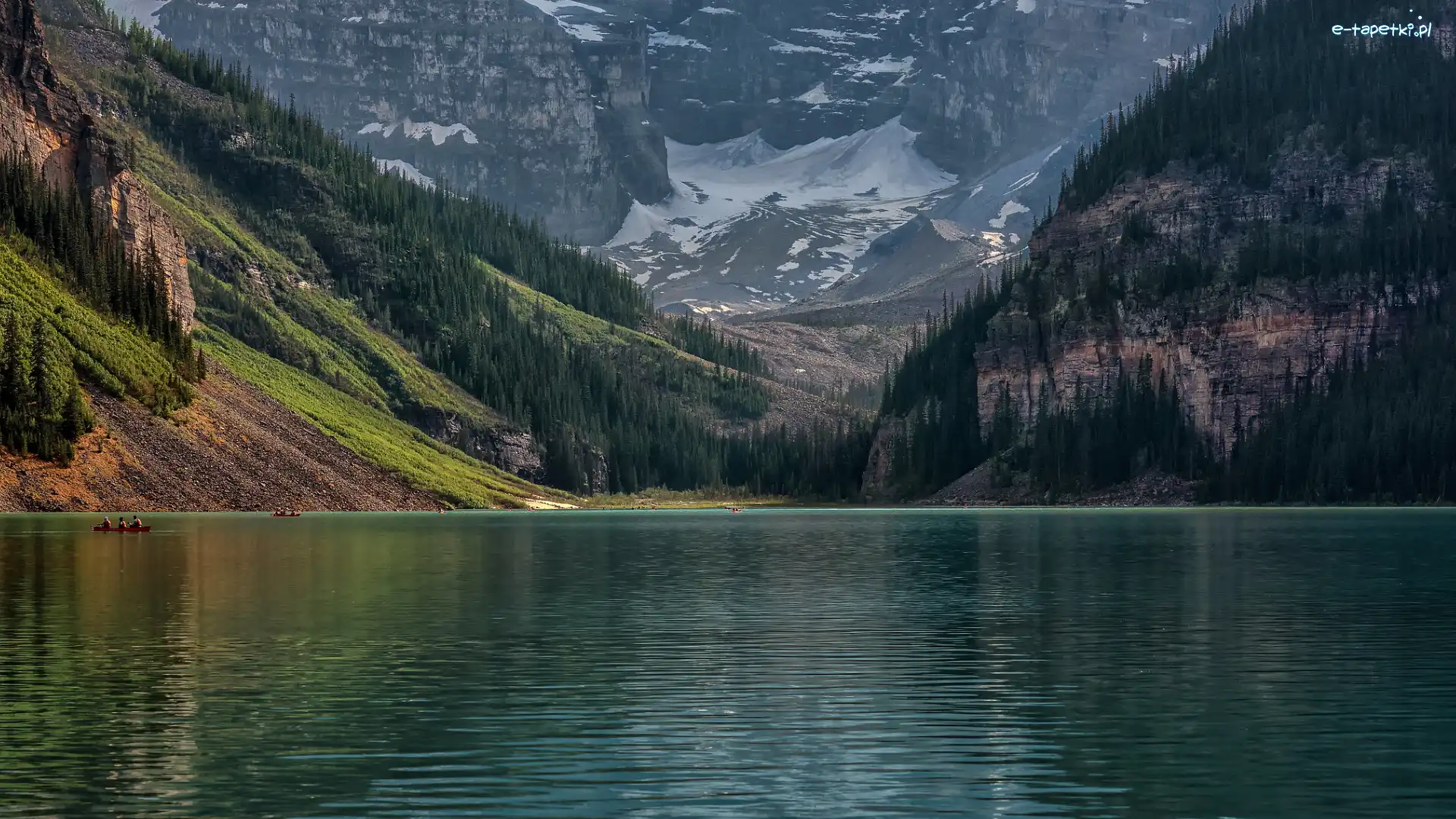 Park Narodowy Banff, Lasy, Góry, Kanada, Louise Lake, Jezioro