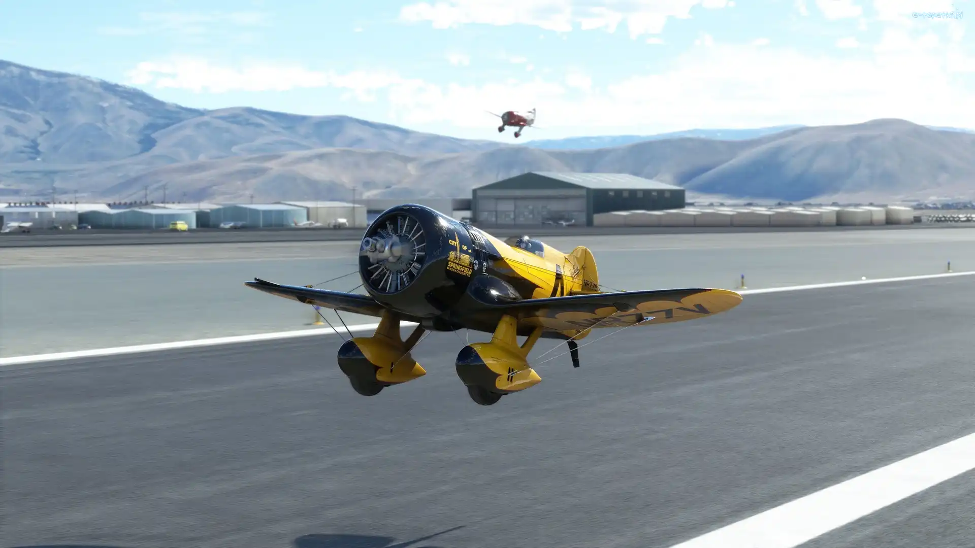 Pas startowy, Microsoft Flight Simulator, Gra, Samolot
