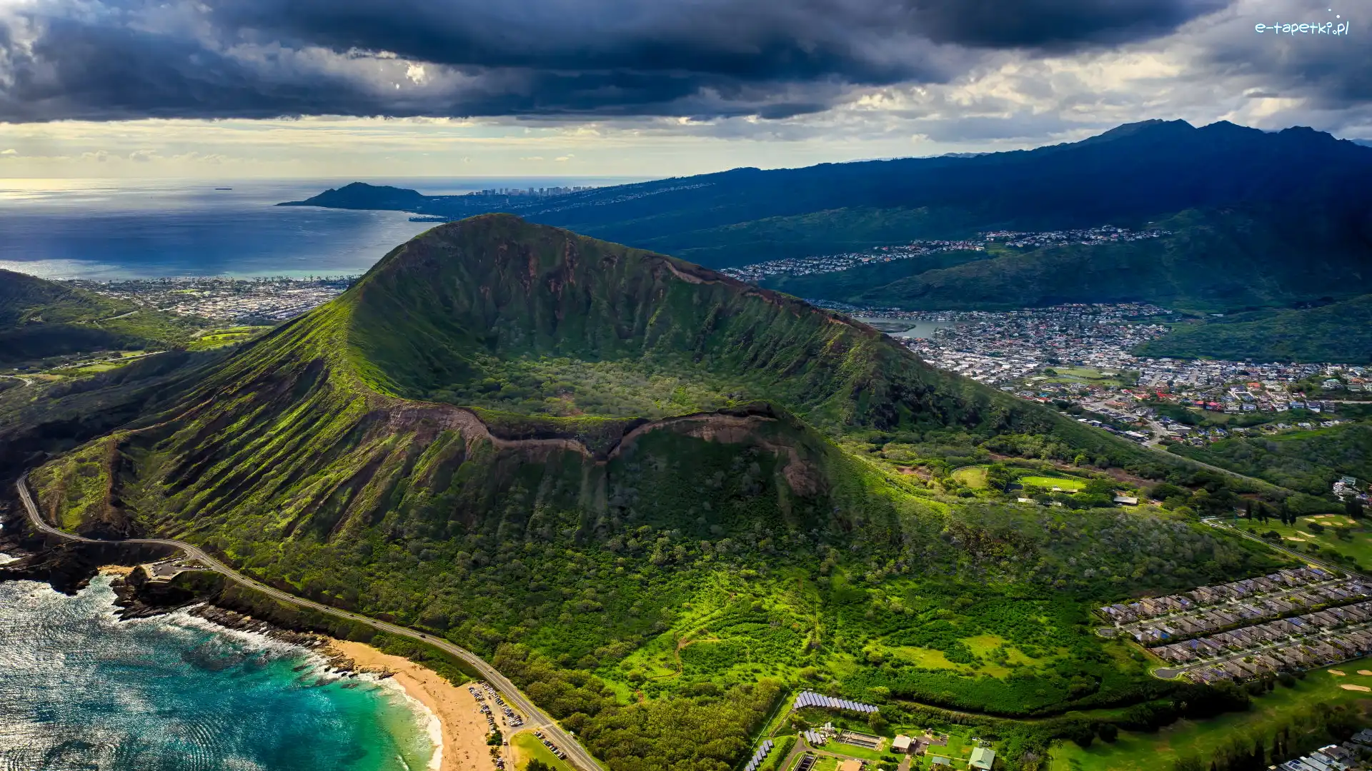 Stany Zjednoczone, Wyspa Oahu, Hawaje, Krater Koko, Góry