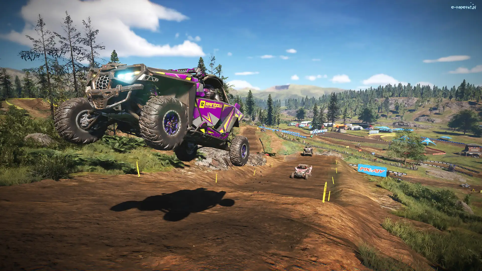 Terenowe, MX vs ATV Legends, Wyścig, Wzgórza, Pojazdy, Tor, Drzewa, Gra