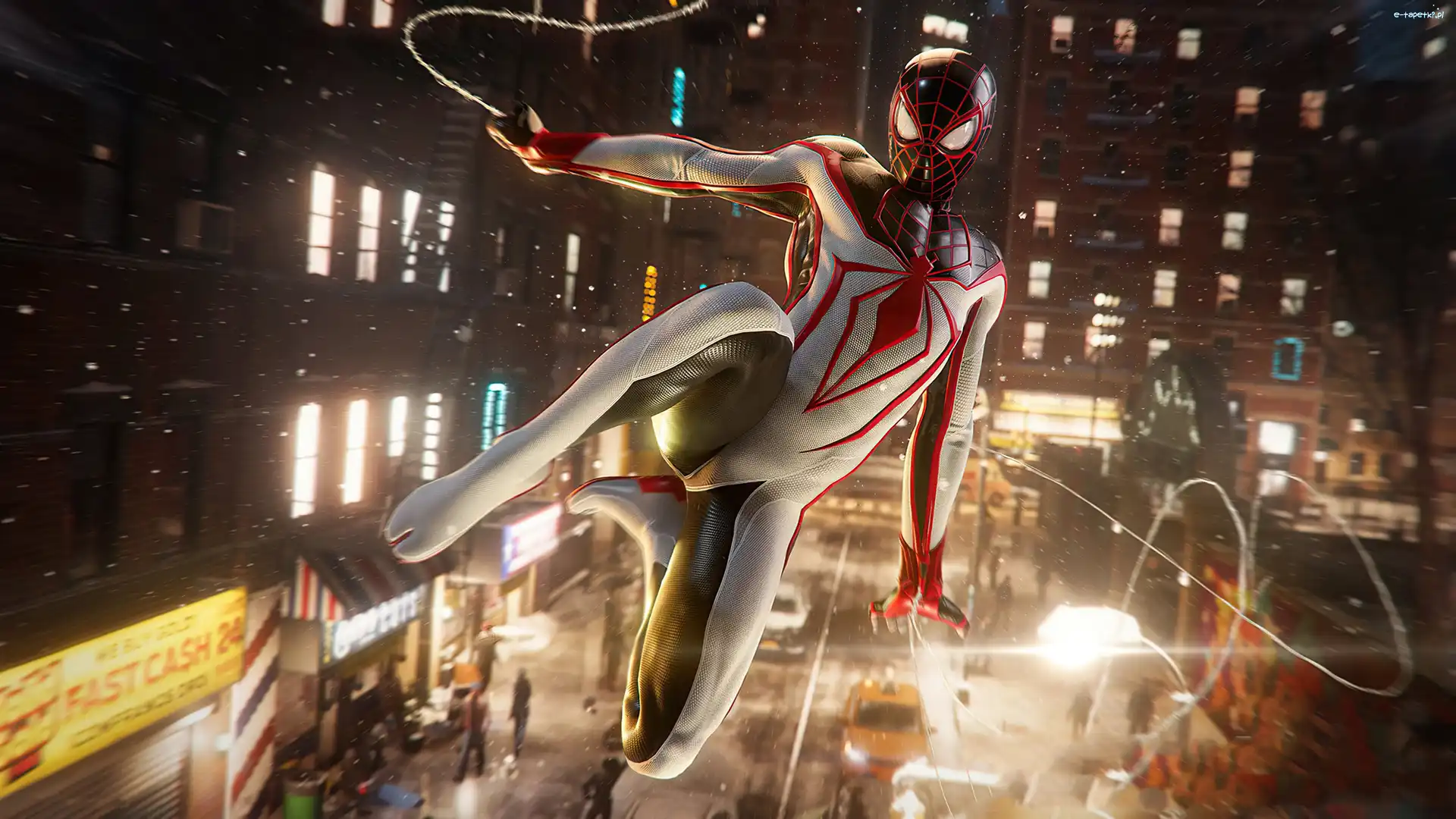 Gra, Miasto, Noc, Spider-Man, Miles Morales, Postać