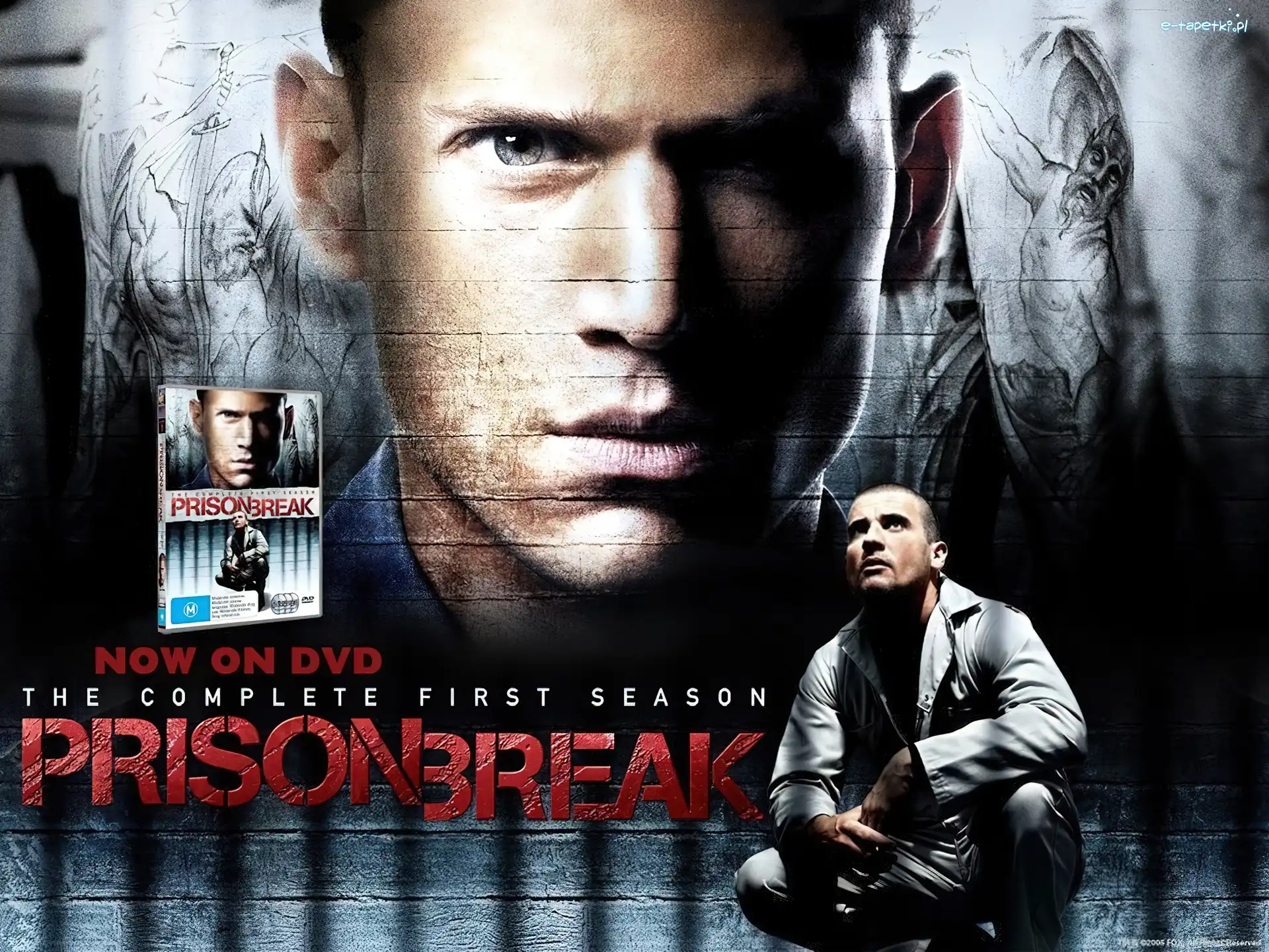 Wentworth Miller, szkice, twarz, napis, Skazany na śmierć, Prison Break