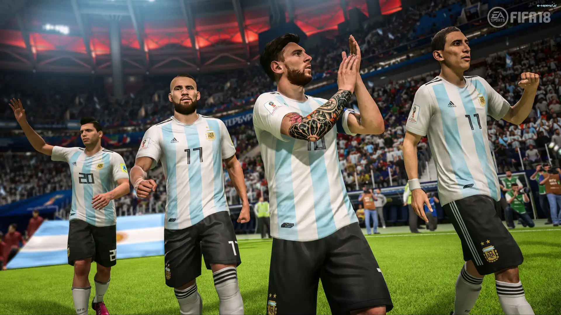 Gra, Nicolas Otamendi, Angel Di Maria, Fifa 18, Lionel Messi, Piłkarze