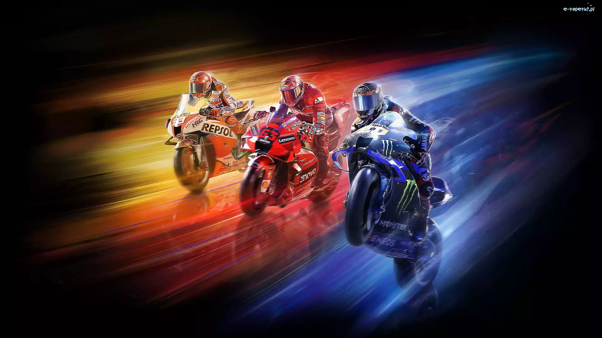 Yamaha, Ducati, Motocykle, MotoGP, Gra, Szybkość, Ruch, Honda, Motocykliści