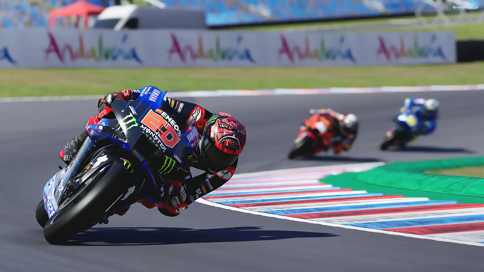 Zakręt, Motocykle, Yamaha, MotoGP Racing, Gra, Wyścig, Tor