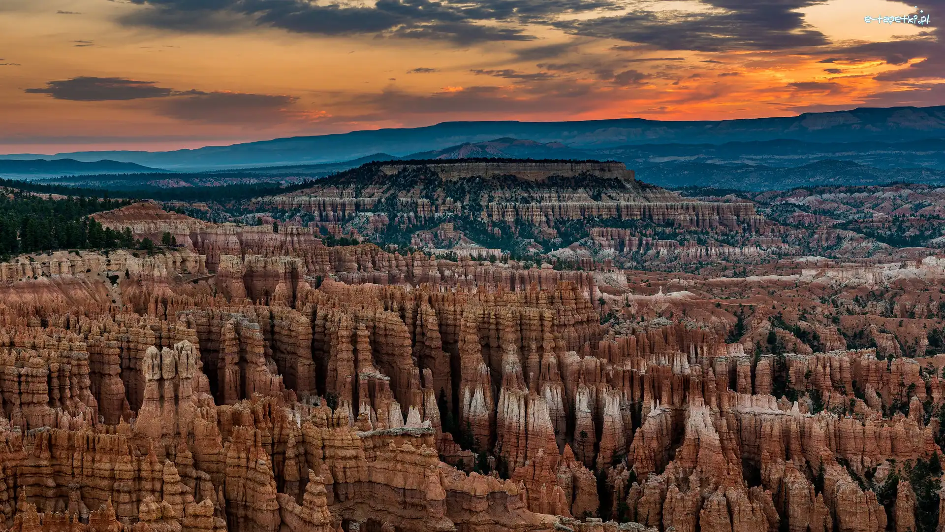 Góry, Park Narodowy Bryce Canyon, Skały, Stany Zjednoczone, Utah