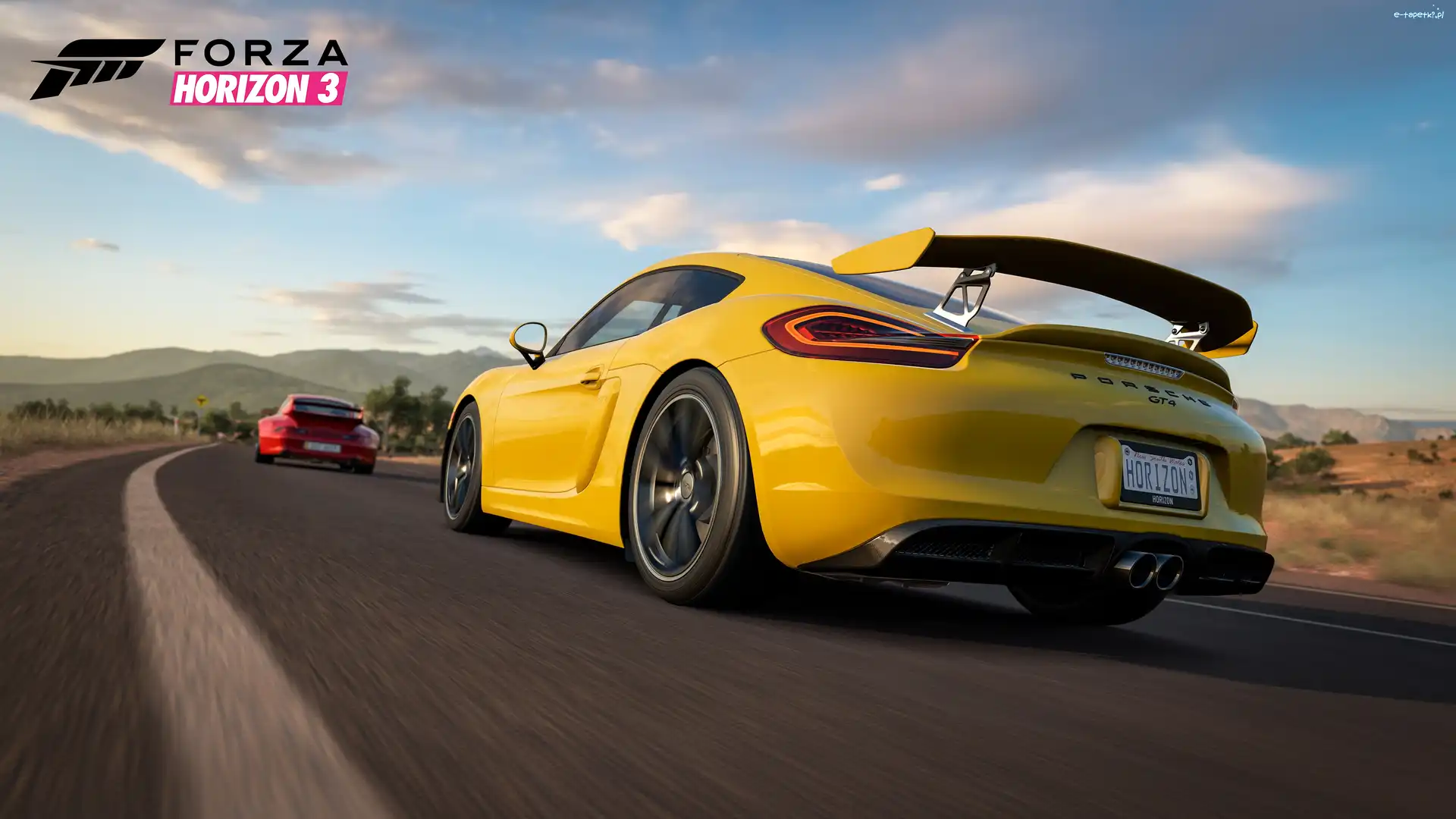 Porsche GT4, Forza Horizon 3, Gra, Żółte
