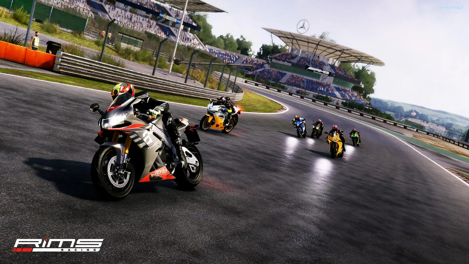 Wyścig, Motocykle, Tor, Plakat, Rims Racing, Gra
