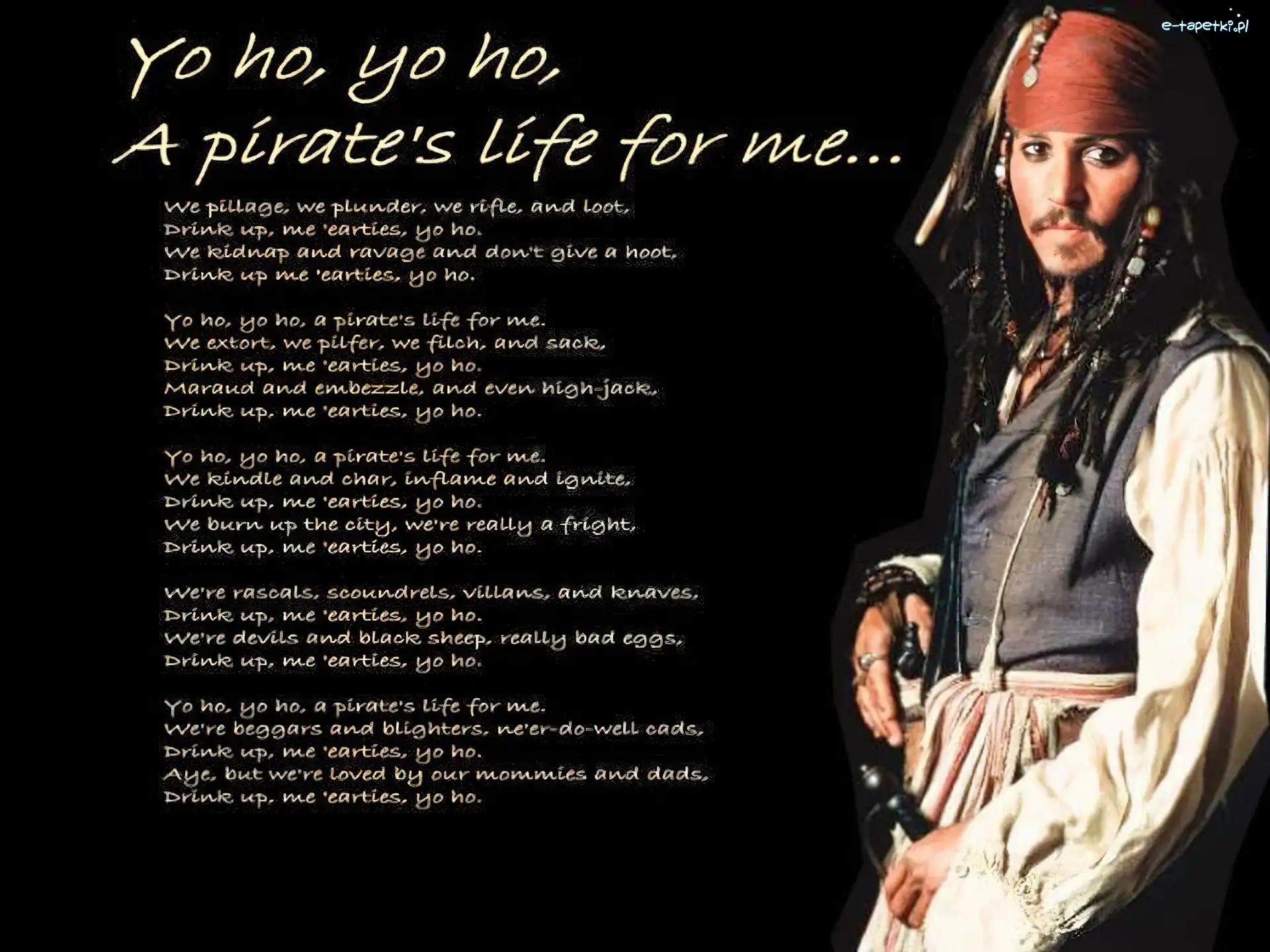 Johnny Depp, napisy, Piraci Z Karaibów