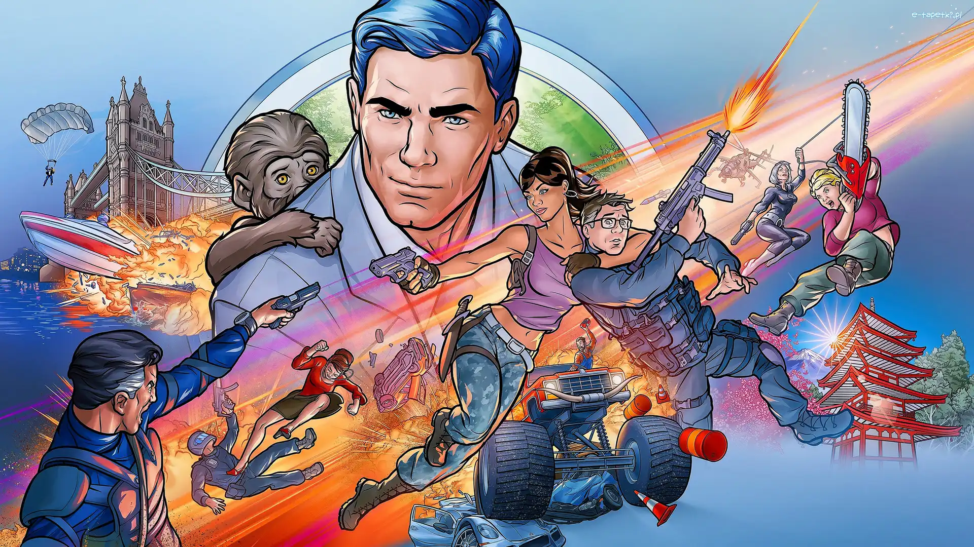 Archer, Walka, Postacie, Serial animowany