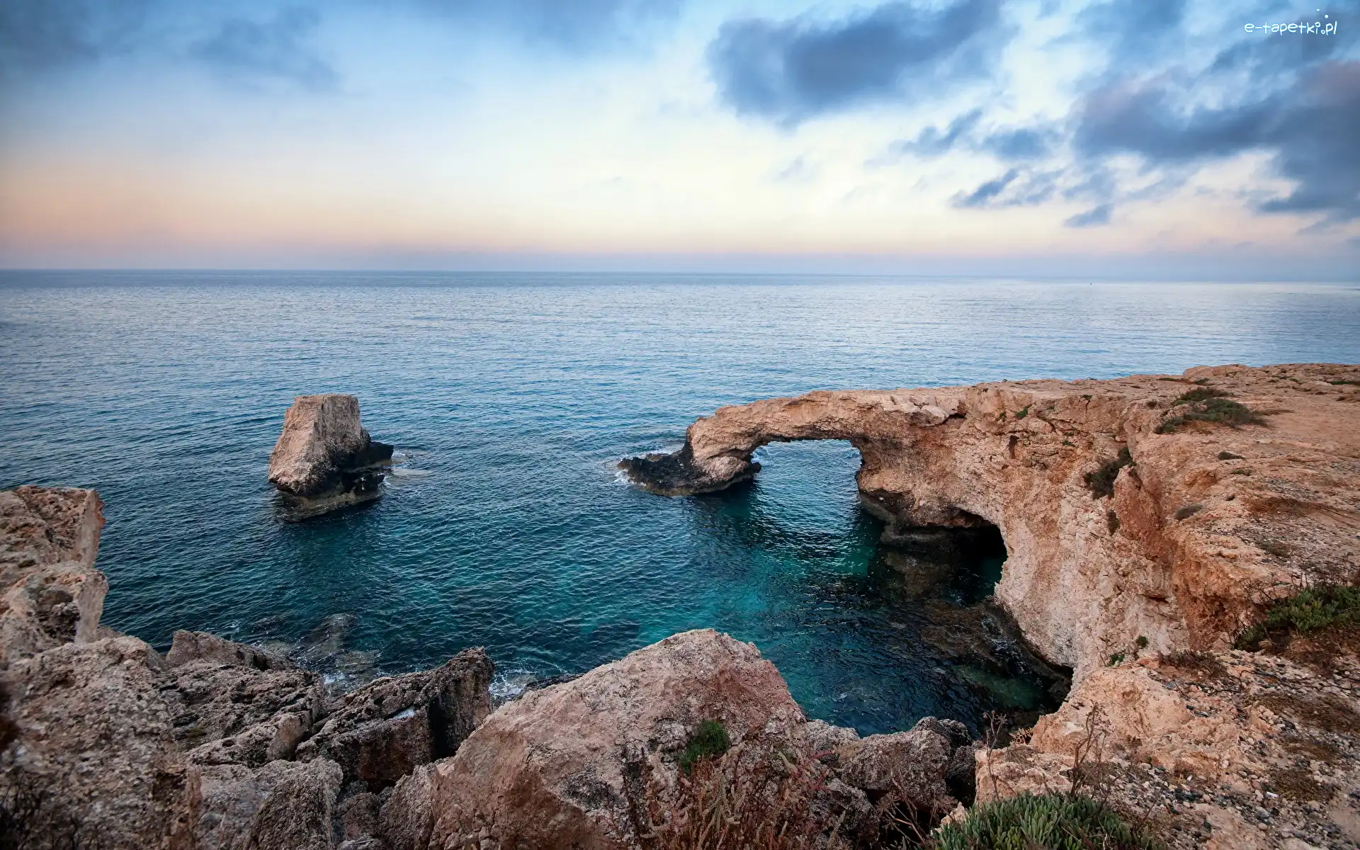 Skały, Przylądek Cape Greco, Morze, Most skalny, Ajia Napa, Cypr