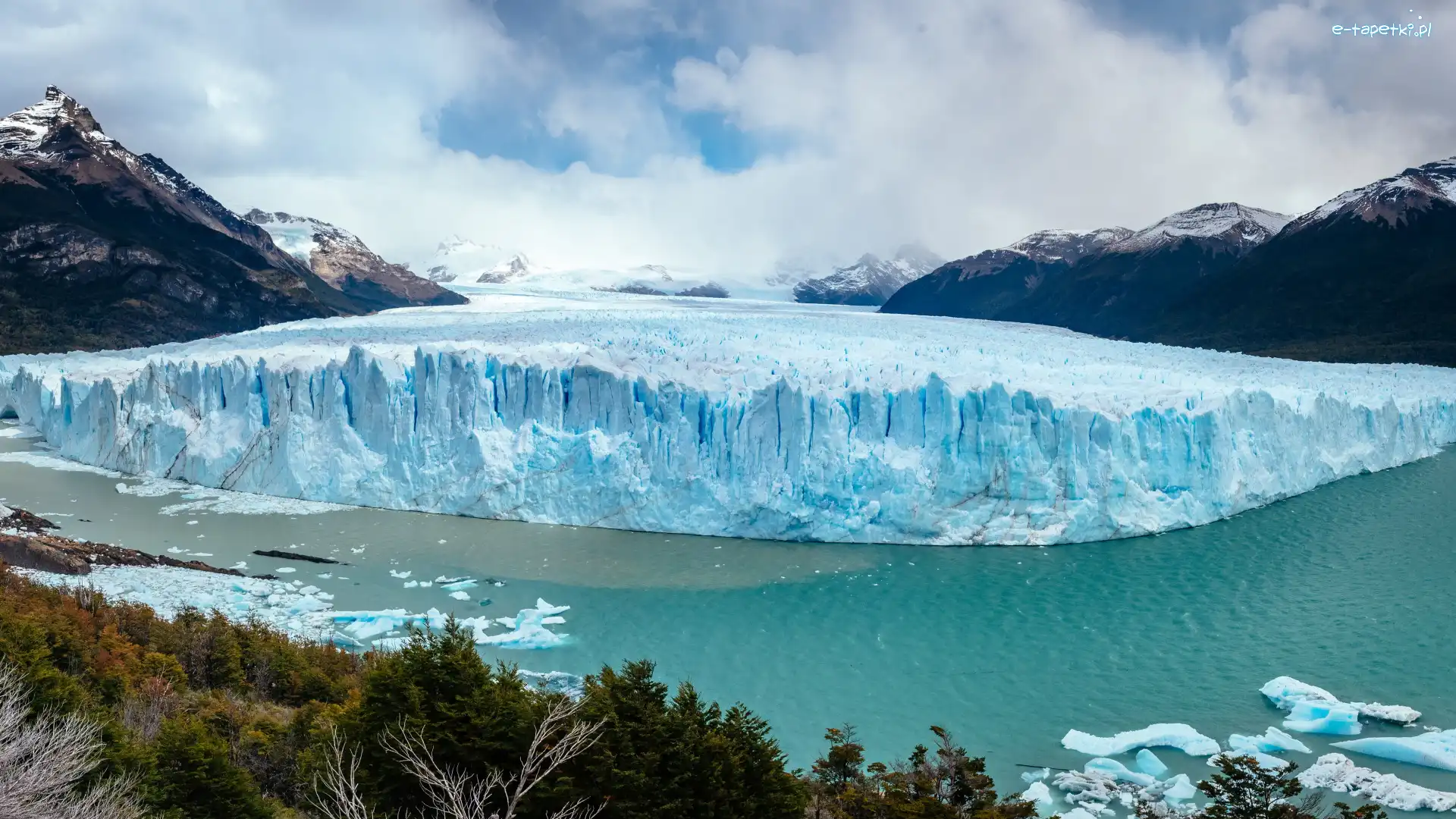 Lago Argentino, Perito Moreno, Argentyna, Prowincja Santa Cruz, Jezioro, Góry, Park Narodowy Los Glaciares, Lodowiec