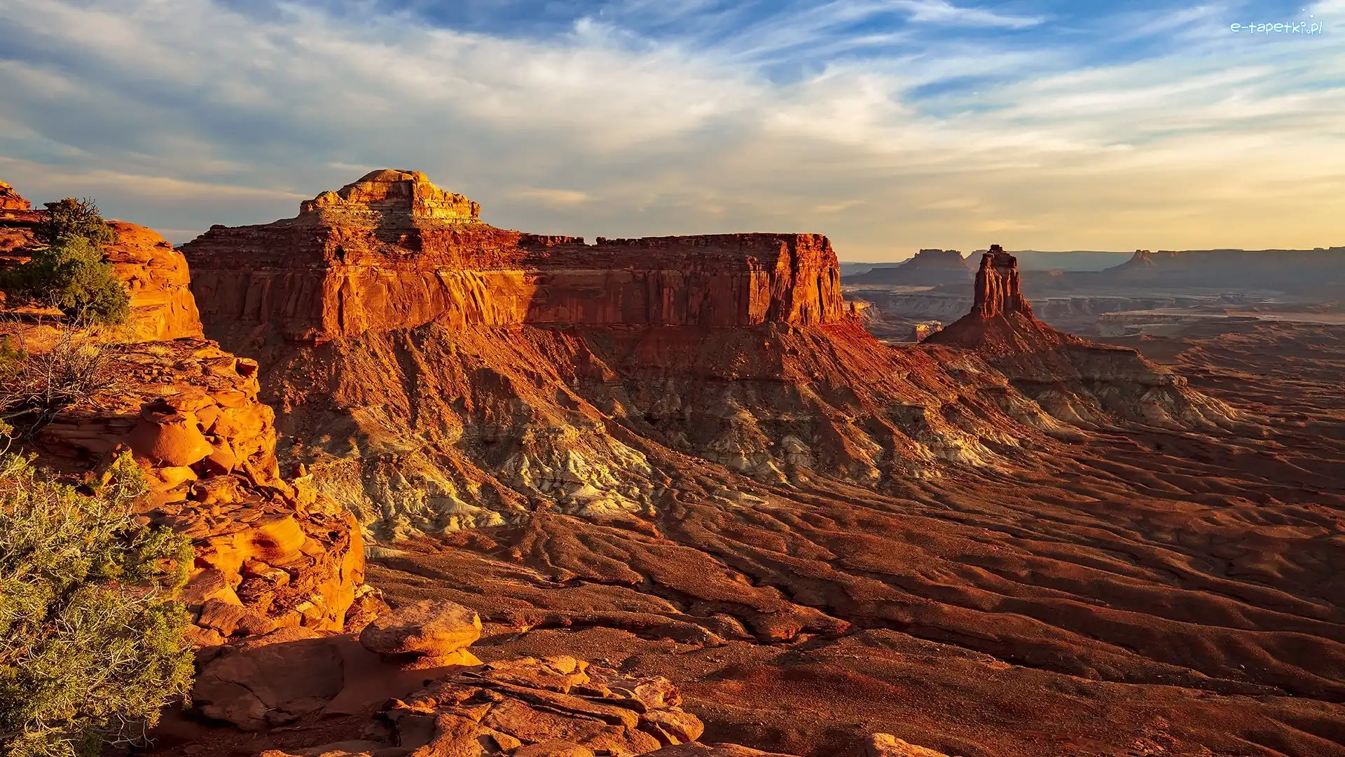 Utah, Formacje skalne, Park Narodowy Canyonlands, Stany Zjednoczone, Skały, Góry