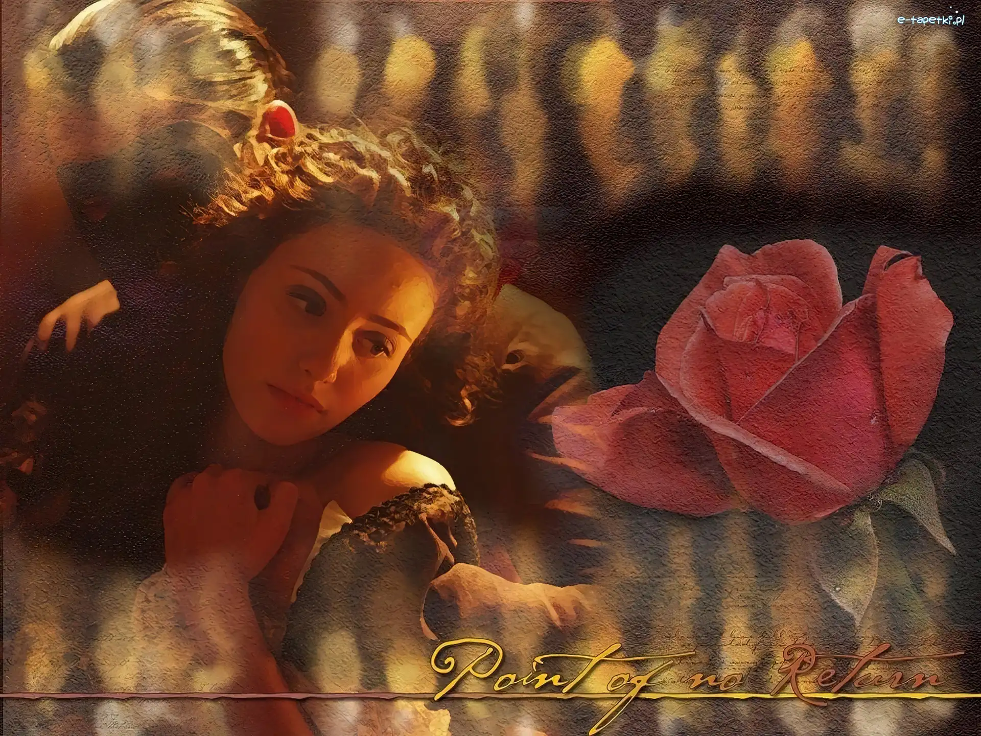 Emmy Rossum, róża, maska, Phantom Of The Opera