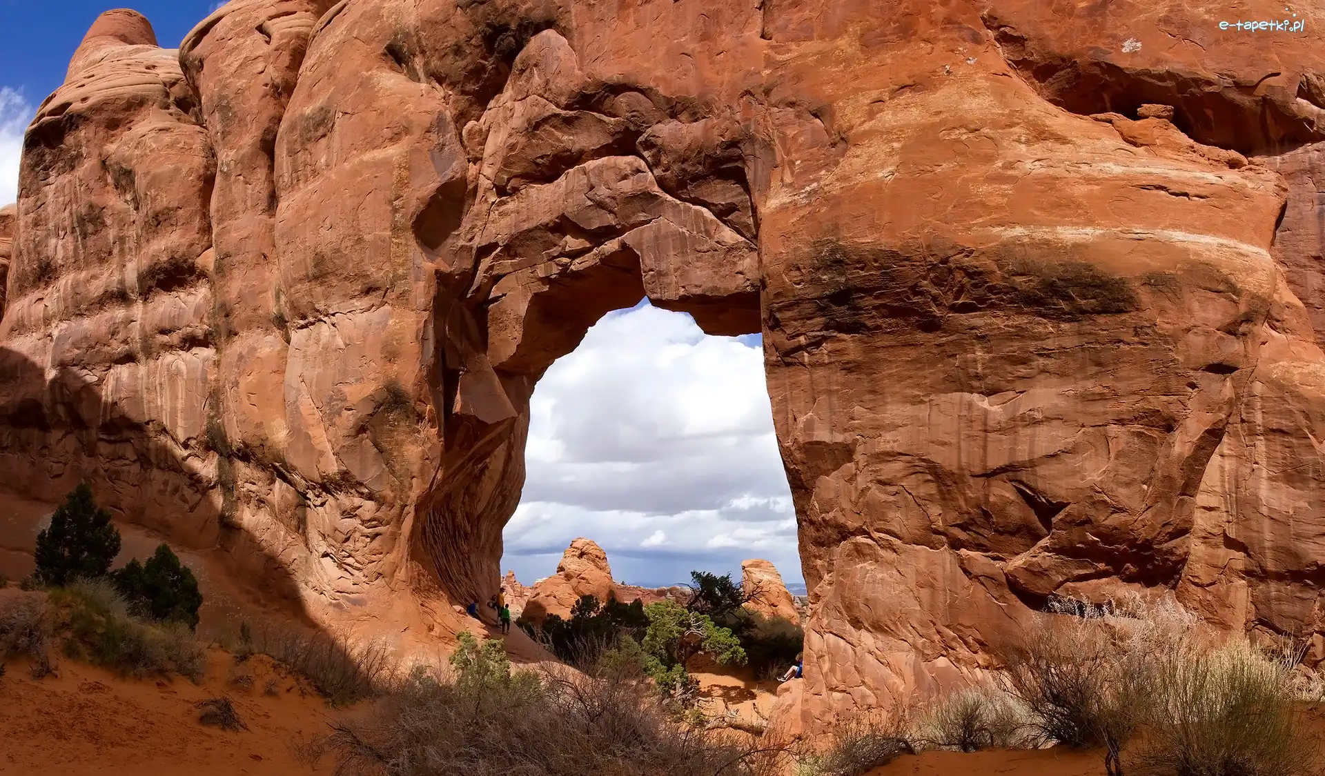 Park Narodowy Arches, Łuk, Skały, Stany Zjednoczone, Stan Utah