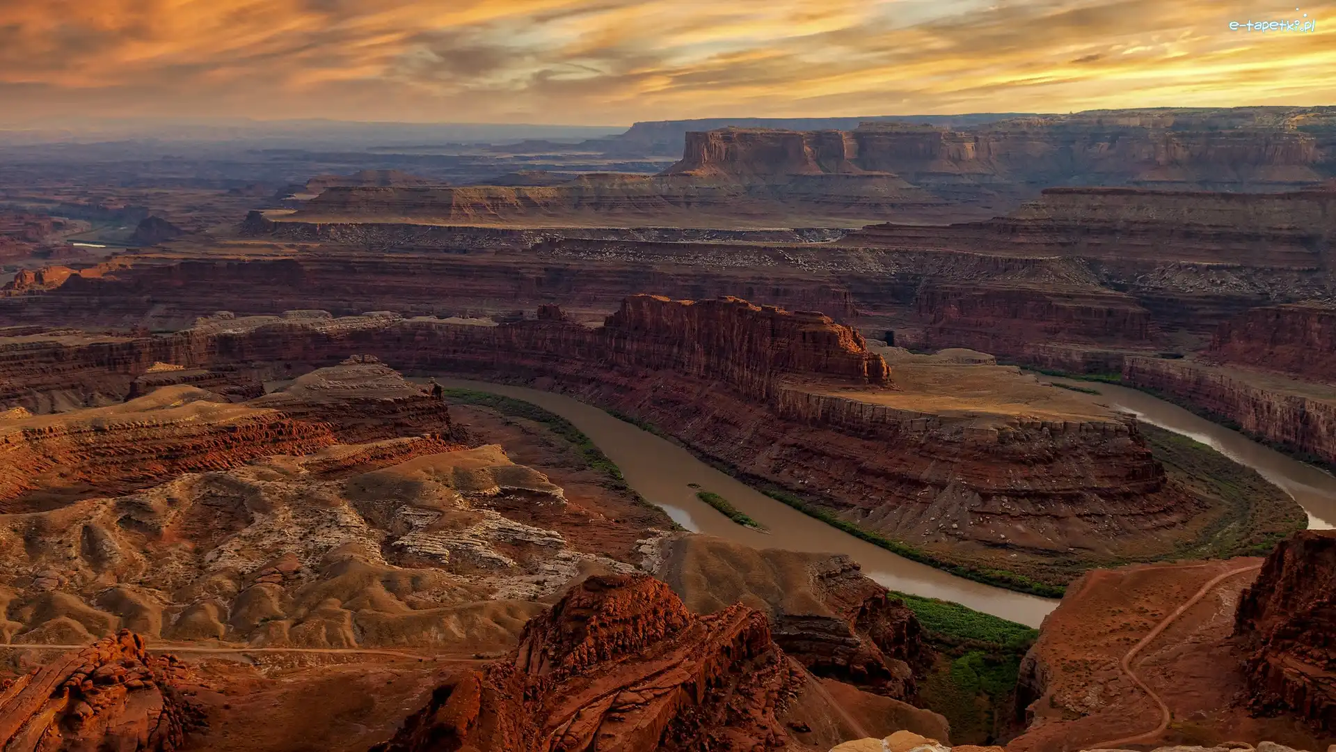 Stan Utah, Skały, Park stanowy Dead Horse Point, Stany Zjednoczone, Zakole, Rzeka Kolorado