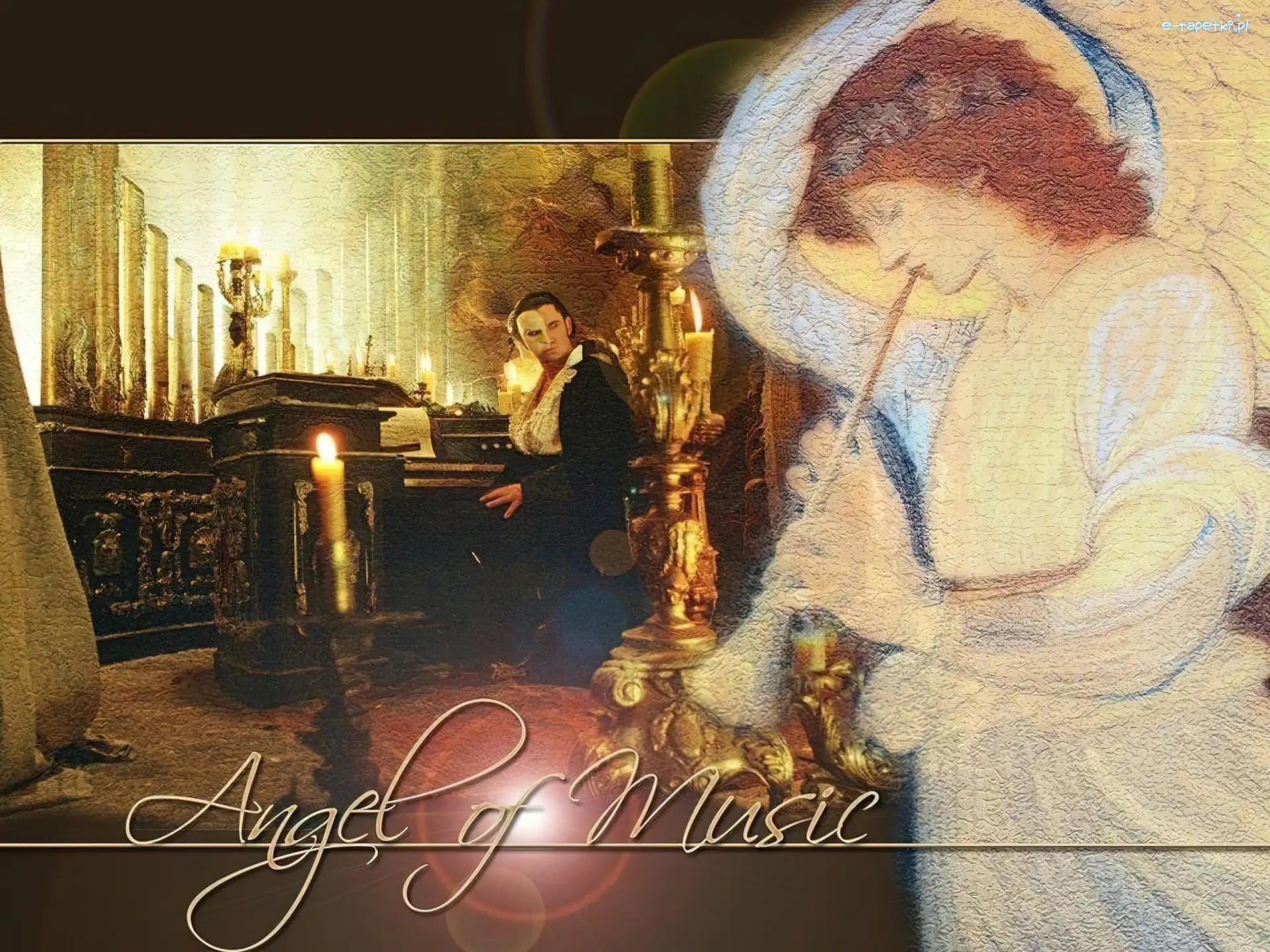 Gerard Butler, anioł, organy, Phantom Of The Opera