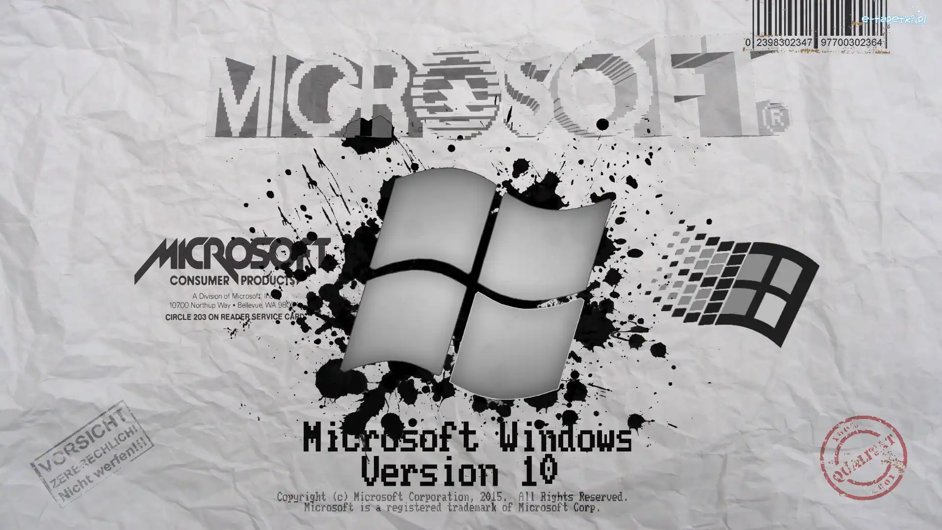 Czarno-białe, Logo, Windows 10