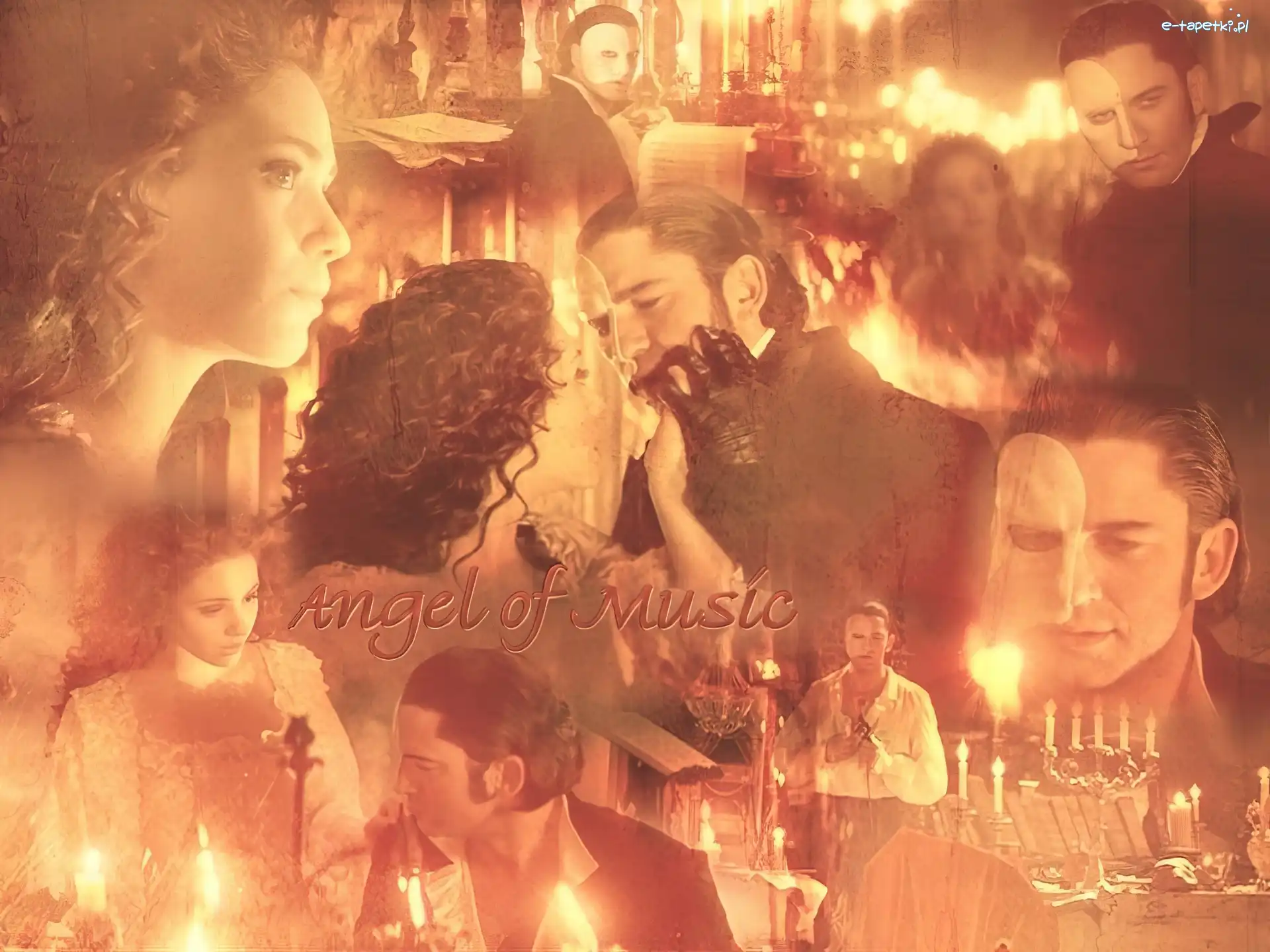 Gerard Butler, świece, Emmy Rossum, Phantom Of The Opera