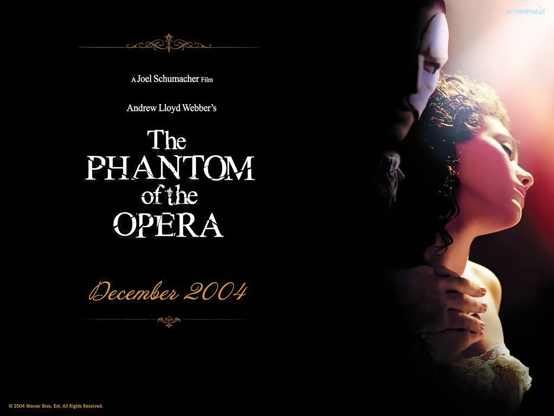 Phantom Of The Opera, Gerard Butler, Emmy Rossum, napisy, ciemno