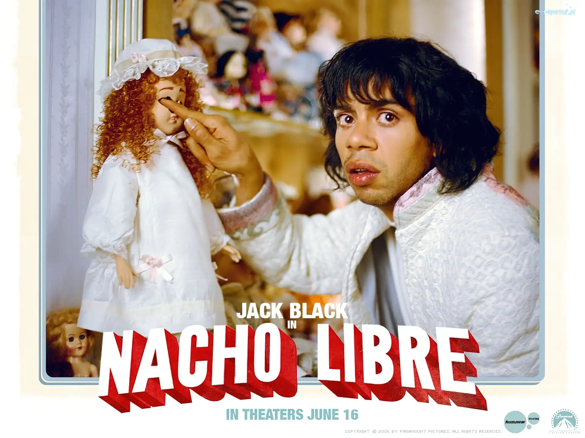 Hector Jimenez, napis, lalka, Nacho Libre