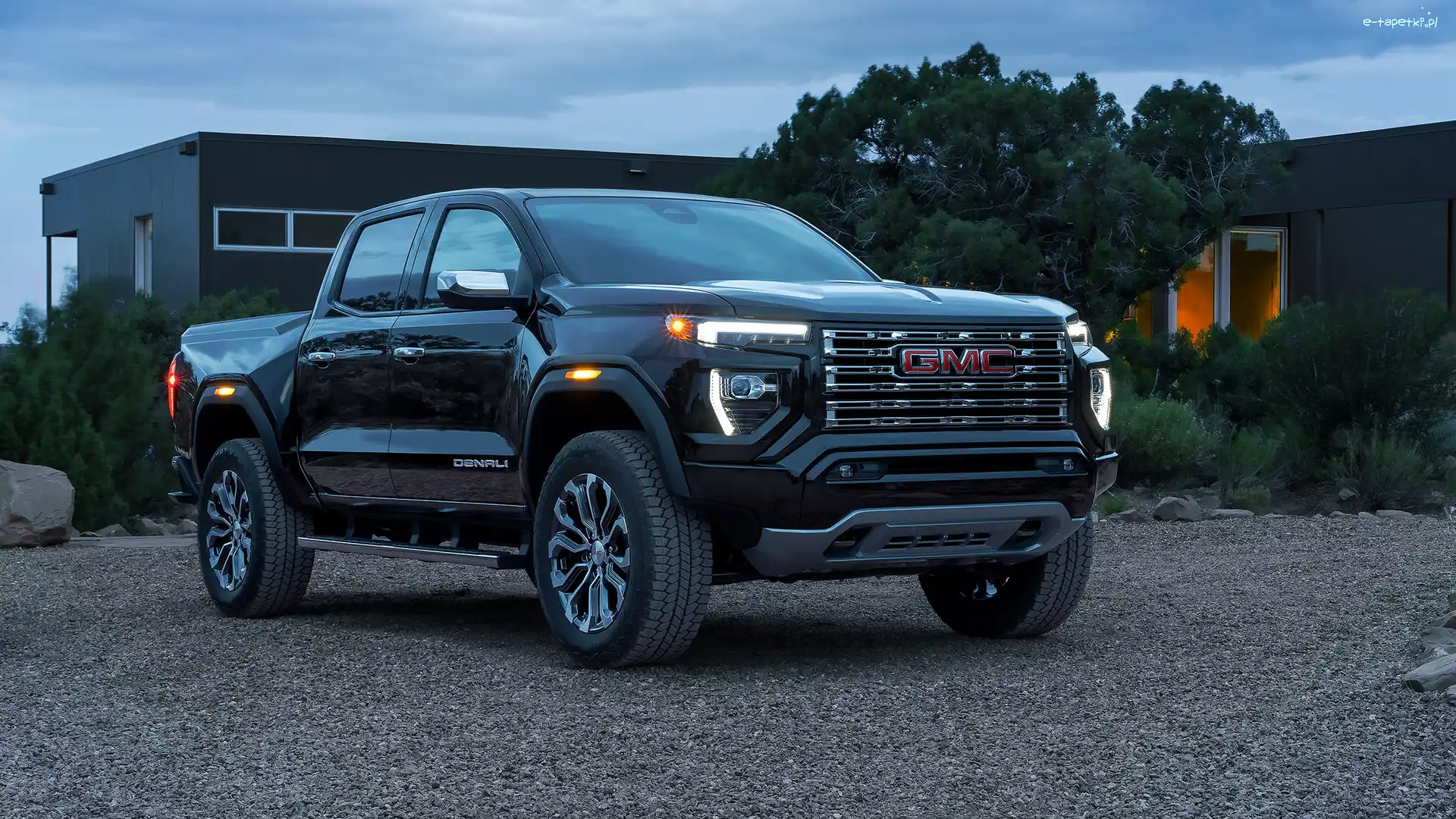 Crew Cab, Przód, Czarny, GMC Canyon Denali