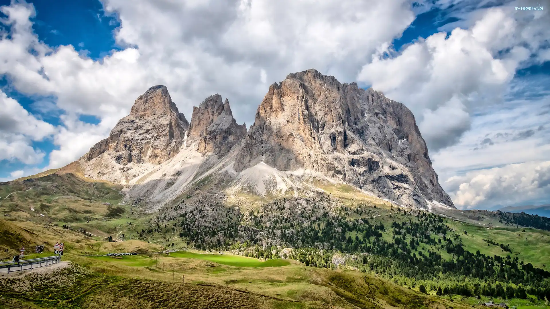 Niebo, Dolomity, Tre Cime di Lavaredo, Chmury, Góry, Włochy